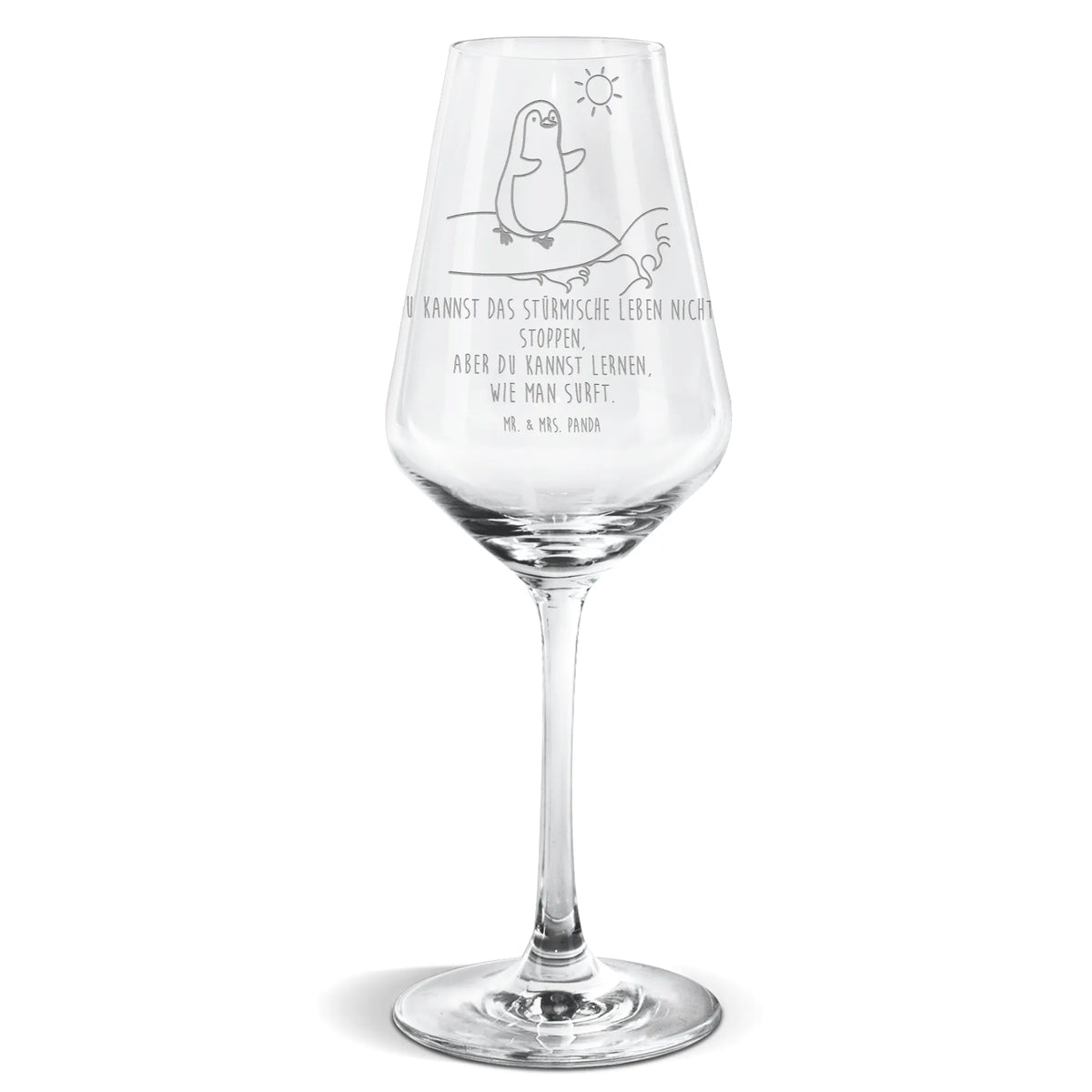 Weißwein Glas Pinguin Surfer Panda Weinglas, Weißwein Kelch, Mr. & Mrs. Panda Weinglas, wein glas, Weinglas Für Weißwein, Weißweinkelch, Weißwein Glas, Weinglas, Pinguin, Wellen Reiten, Portugal, Urlaub, Surfen, Hawaii, Wellen, Surfer, Pinguine