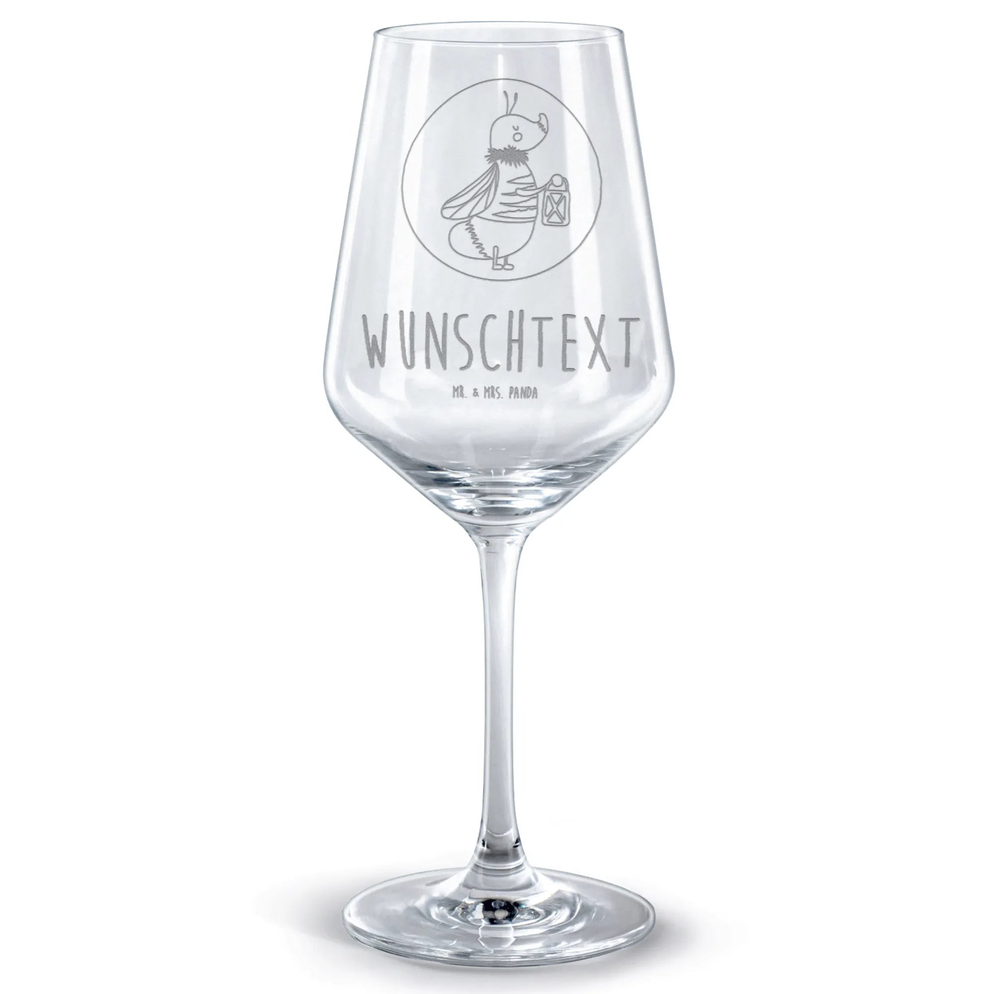 Personalized Red Wine Glass Firefly card, gift ideas, gifts, small animals, cute, cute animal motives, hand drawn, funny sayings, good mood, special gifts, animal lover, anniversary, favourite person, butterfly, glow, magic, proof of love, glowworm, marriage proposal, love saying