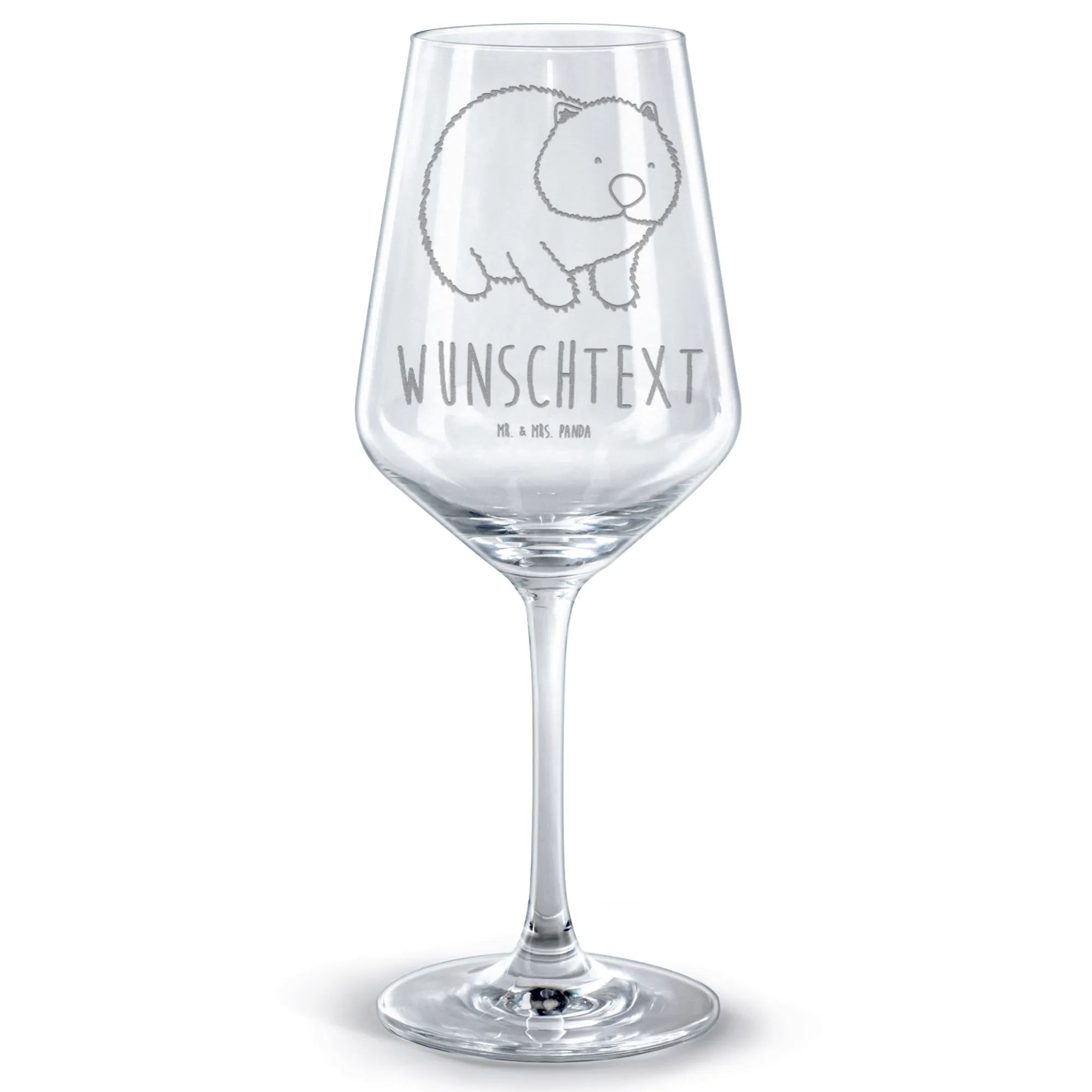 Personalized Red Wine Glass Wombat small animals, cute, funny, cute animal motives, hand drawn, small world, funny sayings, good mood, happy, gifts, gift ideas, special gifts, animal lover, card, Wombat, saying, motivation, Australia, life is beautiful