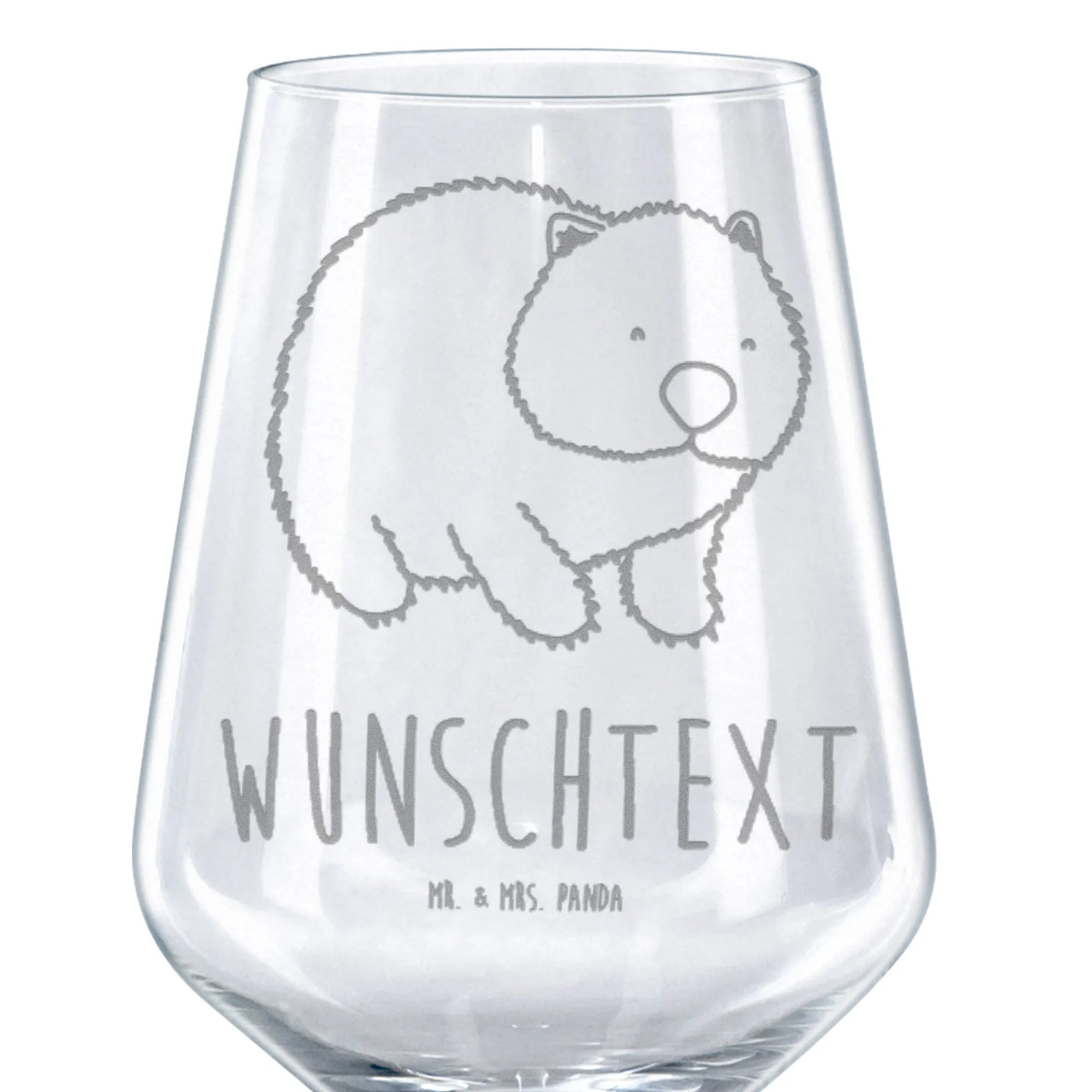Personalized Red Wine Glass Wombat small animals, cute, funny, cute animal motives, hand drawn, small world, funny sayings, good mood, happy, gifts, gift ideas, special gifts, animal lover, card, Wombat, saying, motivation, Australia, life is beautiful