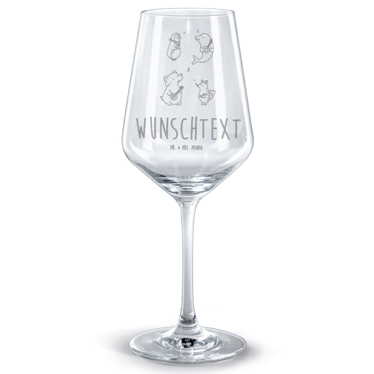 Personalisiertes Rotwein Glas Big Band Weinglas mit Namen, weinglas graviert, Weinglas mit Spruch, Personalisiertes Rotweinglas, Personalisiertes Weinglas, Rotweinglas Mit Namen, Rotweinglas mit Gravur, Weinglas mit Namensgravur, Weinglas personalisiert, Weinglas individuell graviert, Rotweinglas Mit Wunschtext, Weinglas Mit Gravur, Lustige Sprüche, Tiere, Tiermotive, Gute Laune, Hund, Delfin, Musikanten, Band, Pinguin, Gitarre, Triangel, Elefant, Musik, Maus