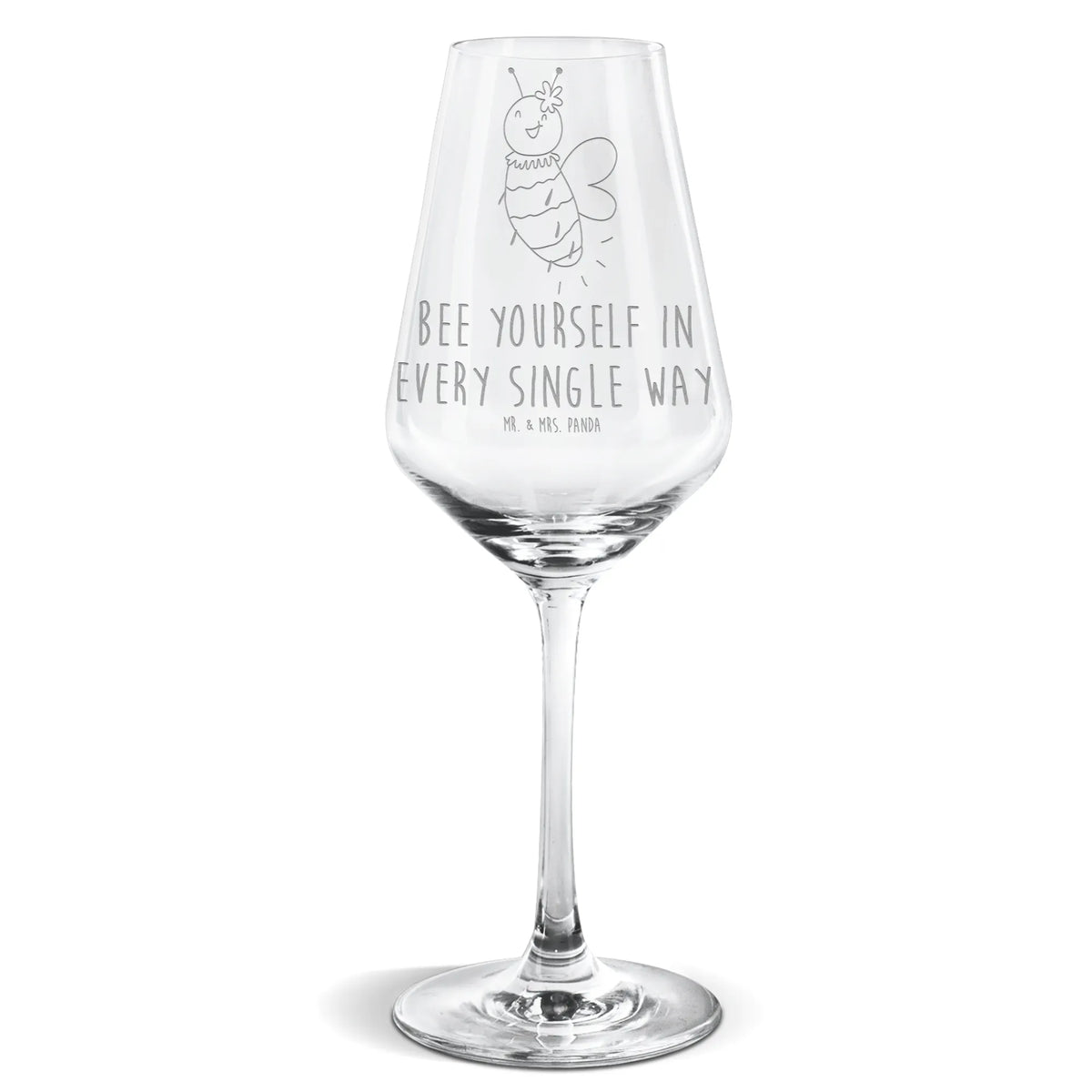Weißwein Glas Biene Blume Weißweinkelch, Weinglas Für Weißwein, Weinglas, Panda Weinglas, wein glas, Weißwein Glas, Mr. & Mrs. Panda Weinglas, Weißwein Kelch, Biene, Hummel, Wespe