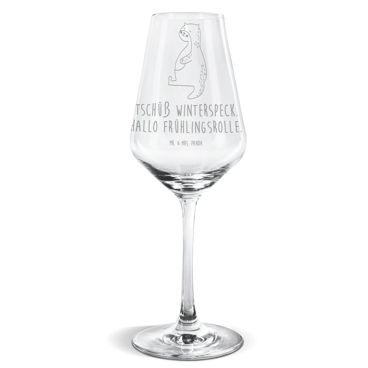 Weißwein Glas Otter Bauch Weinglas, Mr. & Mrs. Panda Weinglas, Panda Weinglas, Weißweinkelch, Weißwein Glas, wein glas, Weinglas Für Weißwein, Weißwein Kelch, Otter, Fischotter, Seeotter, Otter Seeotter See Otter