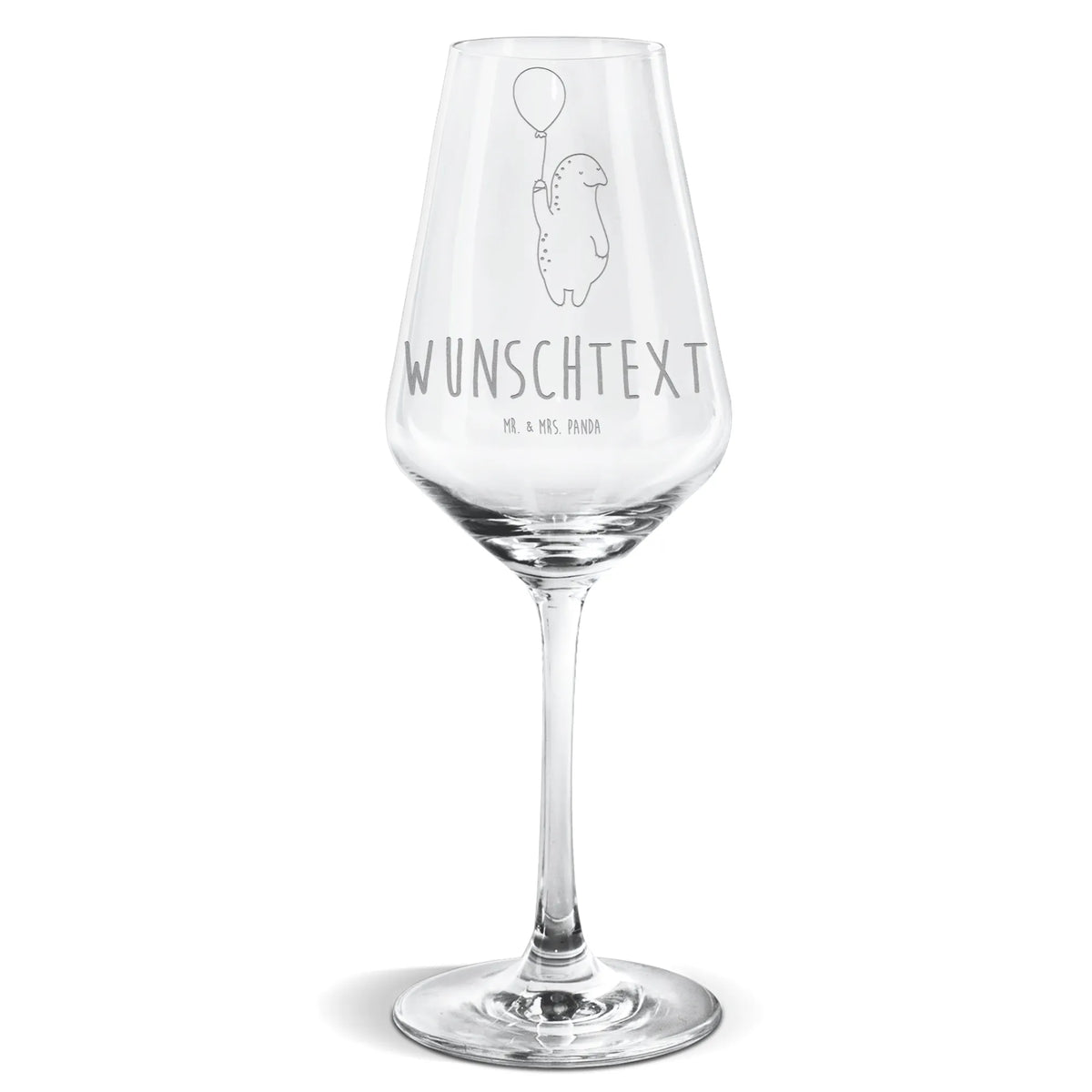 Personalized White Wine Glass tortoise balloon turtle, tortoise, reptile, ancient creature, cute, sweet, gift, gift ideas, birthday gift, illustrated, funny, turtle gift items, funny turtle gifts, pet turtles, mom, best friend, sister or daughter, turtle lover, motivational slogan, turtles, courageous outburst, motivation