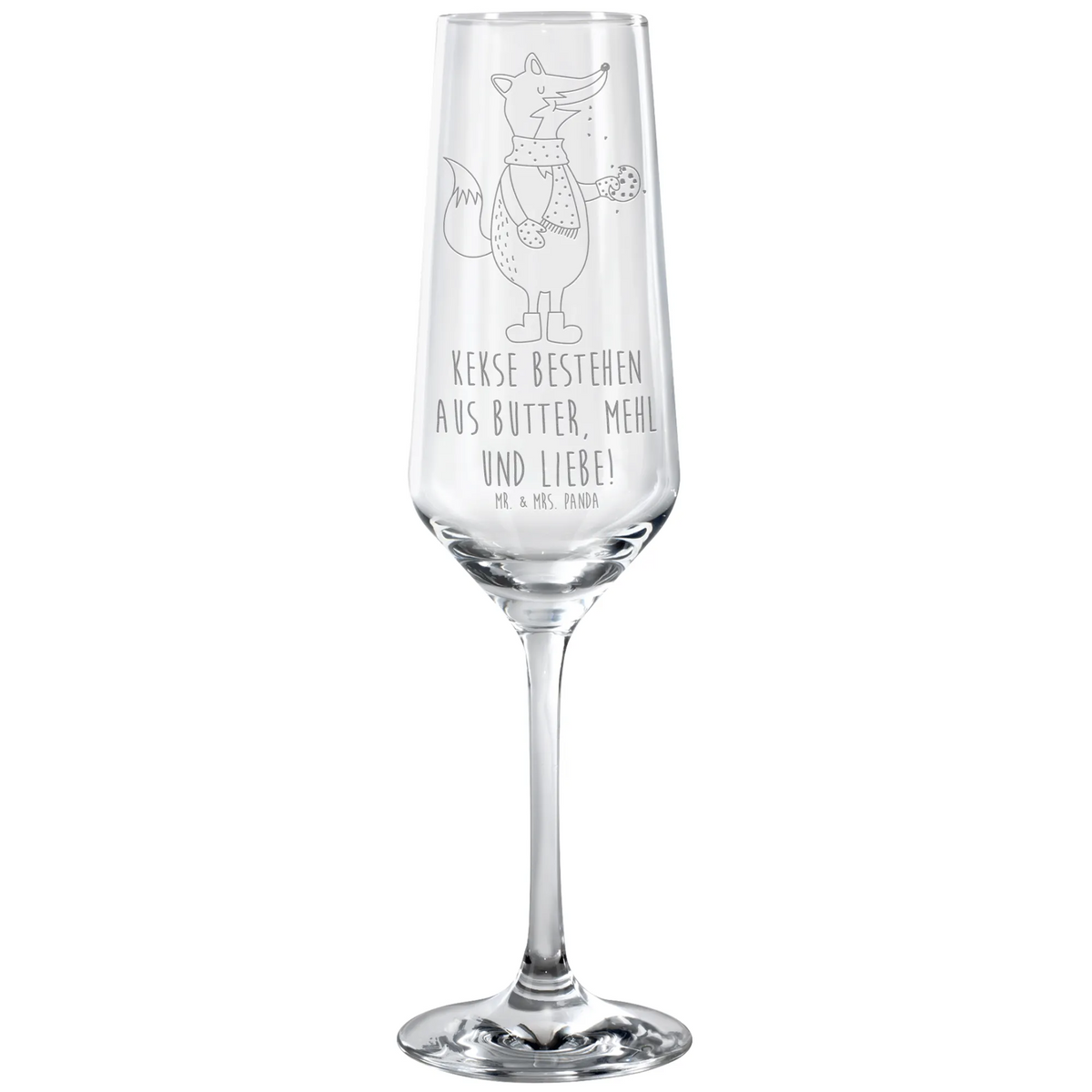 Sektglas Fuchs Keks Sektglas, dekorglas, Flute Glas, graviertes sektglas, Sektkelch, Sektglas mit Gravur, Sektglas graviert, Sektflöte, Kelchglas, Trinkglas, Glas, Proseccoglas, Champagnerglas, Schaumweinglas, Geschenkglas, Fuchs, Plätzchen, Backen Spruch, Küche Deko, Weihnachtszeit, Winter, Füchse, Kekse, Liebe