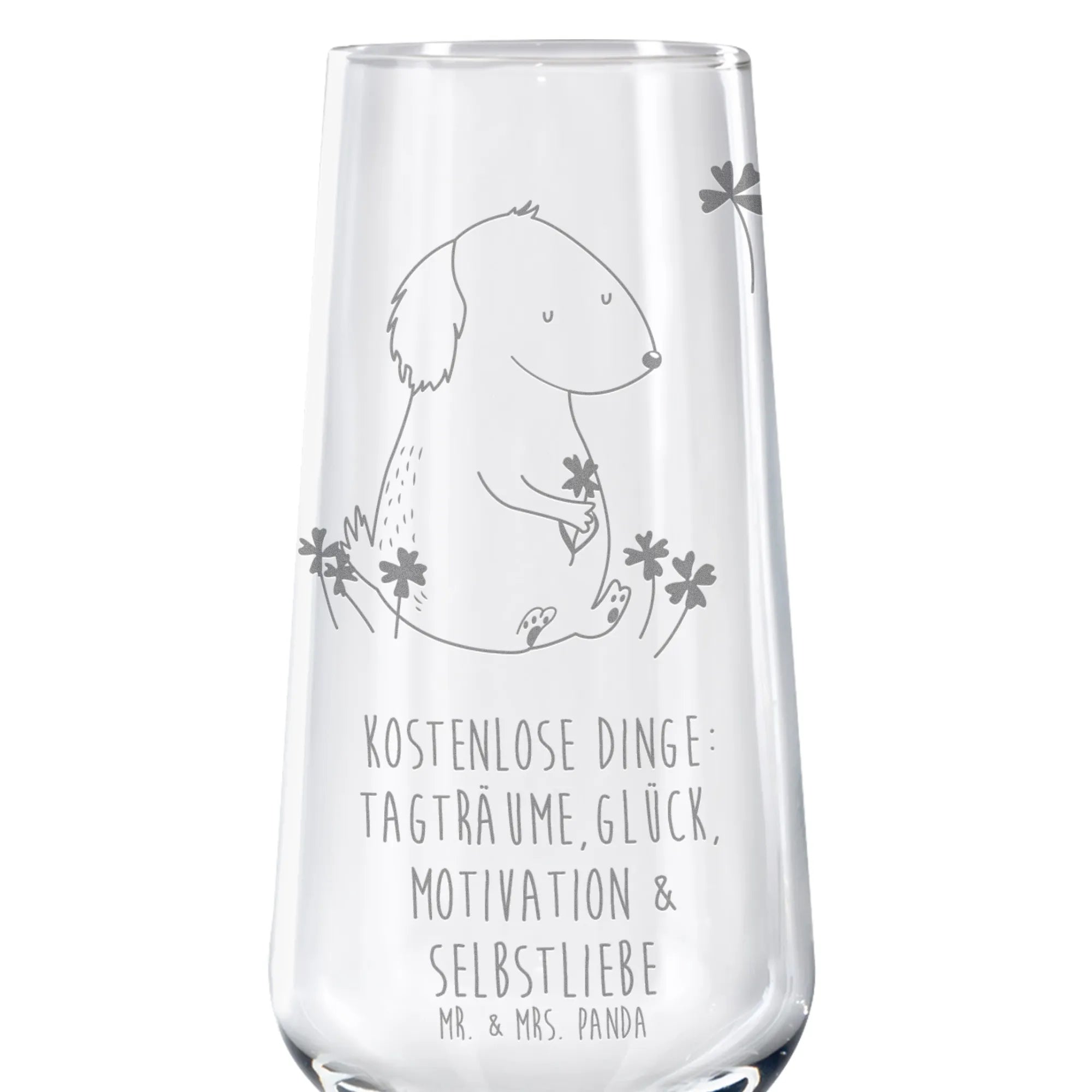 Sektglas Hund Kleeblatt dekorglas, Sektglas mit Gravur, graviertes sektglas, Schaumweinglas, Trinkglas, Sektflöte, Kelchglas, Flute Glas, Glas, Champagnerglas, Geschenkglas, Proseccoglas, Sektkelch, Sektglas graviert, Sektglas, Hund, Hunderasse, Hundebesitzer, Hundemotiv, Haustier, Tierliebhaber, Sprüche, Neuanfang, Achtsamkeit, Kleeblatt, Selbstliebe, Motivation, Tagträume, Glücksbringer, Glück, Geschenk