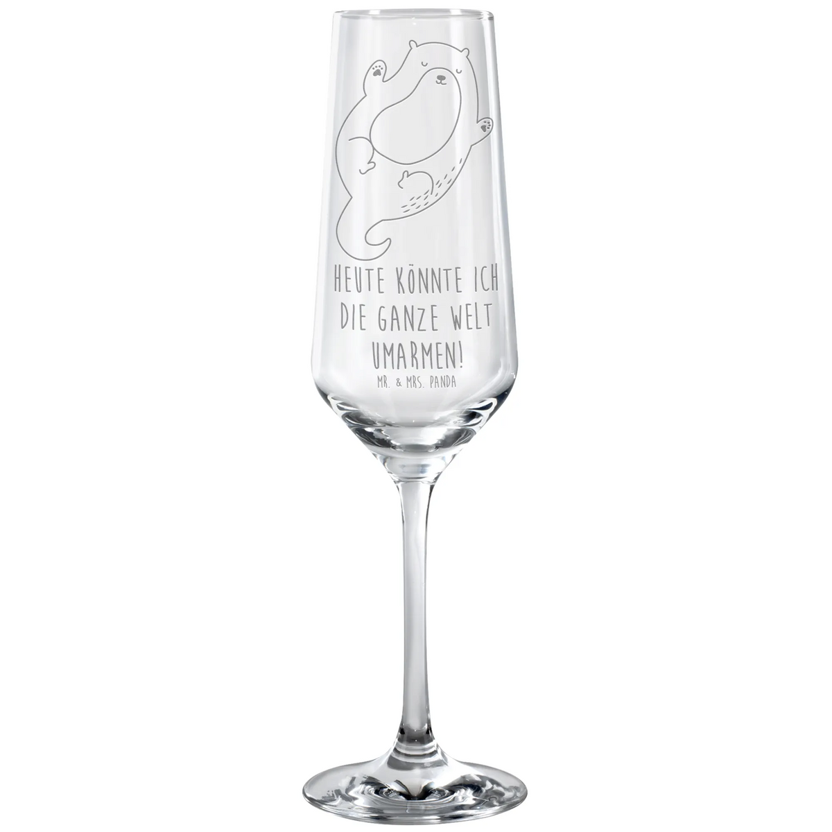 Sektglas Otter Umarmen Flute Glas, Sektglas mit Gravur, graviertes sektglas, Kelchglas, Schaumweinglas, Champagnerglas, Sektflöte, Sektkelch, dekorglas, Proseccoglas, Trinkglas, Sektglas, Geschenkglas, Glas, Sektglas graviert, Otter, Fischotter, Seeotter, Otter Seeotter See Otter