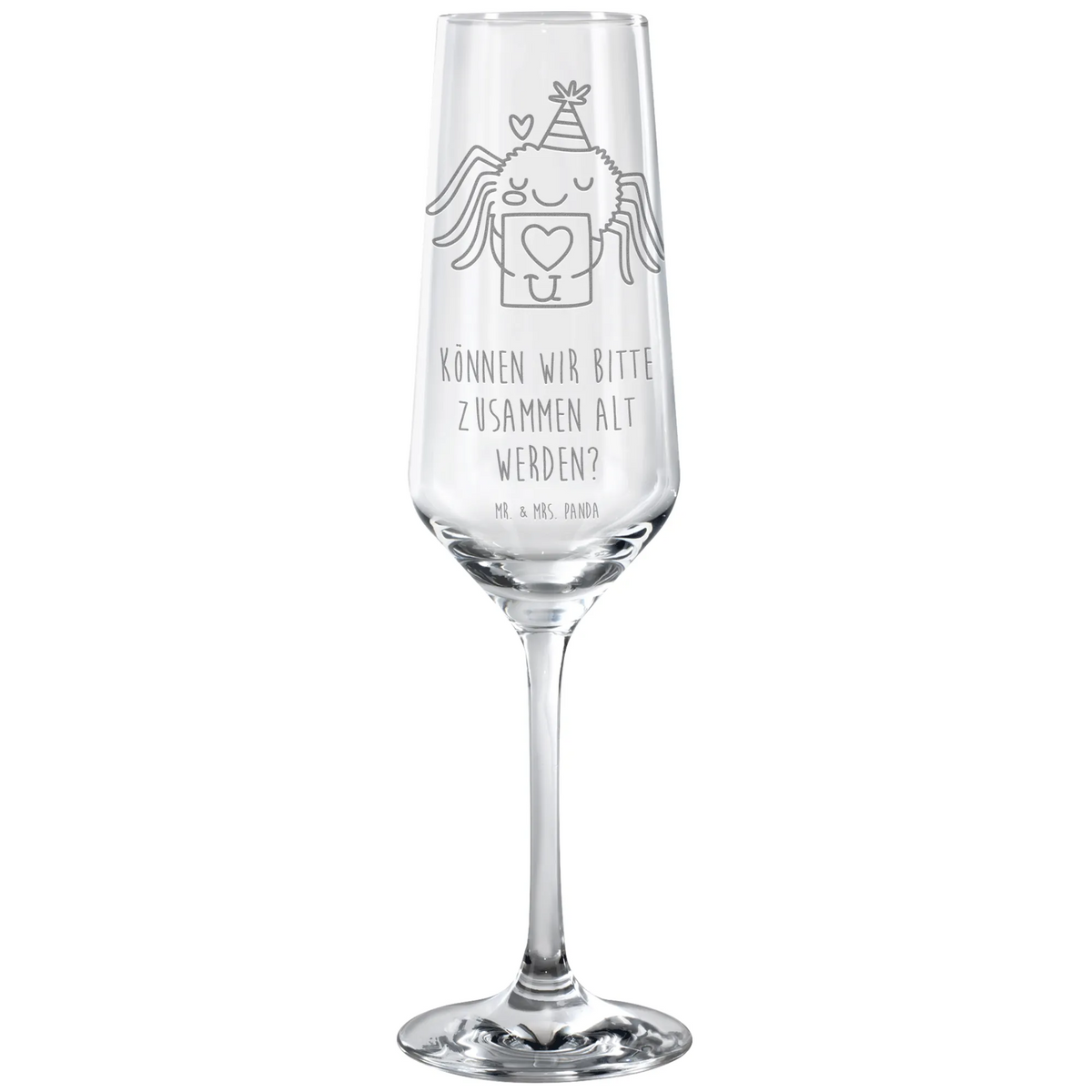 Sektglas Spinne Agathe Brief Proseccoglas, Champagnerglas, Schaumweinglas, graviertes sektglas, Kelchglas, Trinkglas, Sektflöte, Sektglas, Geschenkglas, Sektglas mit Gravur, Sektglas graviert, dekorglas, Sektkelch, Flute Glas, Glas, Spinne Agathe, Spinne, Agathe, Videos, Merchandise, Treuebeweis, Heiratsantrag, Liebesbeweis, Verliebt, Liebespaar, Ich Liebe Dich, Treuetest, Liebesgeschenk