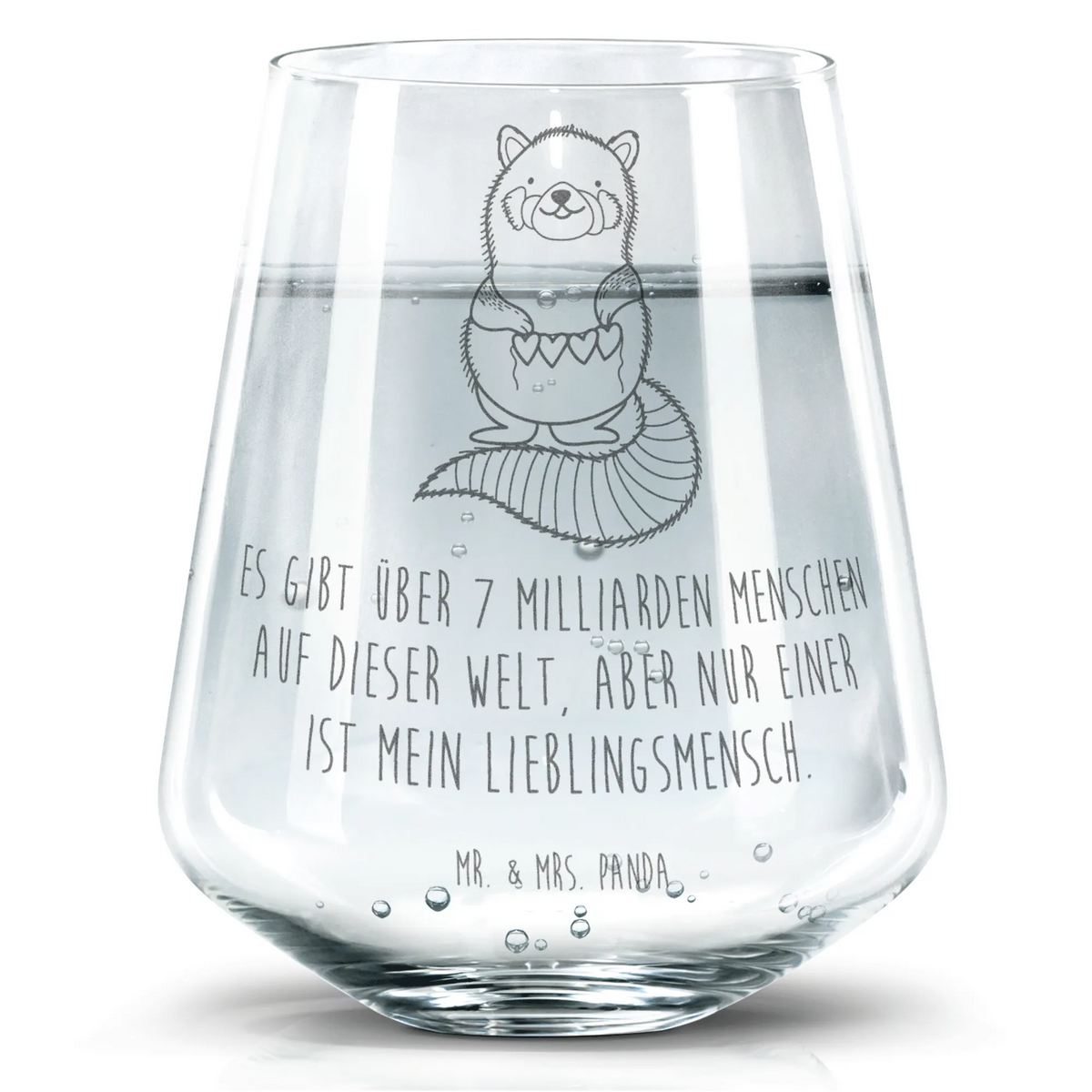 Trinkglas Roter Panda Trinkgefäß, Limonadenglas, Wasserbecher, Saftglas, Wasserglas, Trinkglas, Becherglas, Dekoglas, Glas, Glasbecher, Tumbler Glas, Allzweckglas, Panda Glas, Geschenkglas, Designglas, getränkebecher, Lustige Sprüche, Tiere, Tiermotive, Gute Laune, Lieblingsmensch, Panda, Rot, Liebe, Liebling, Herz