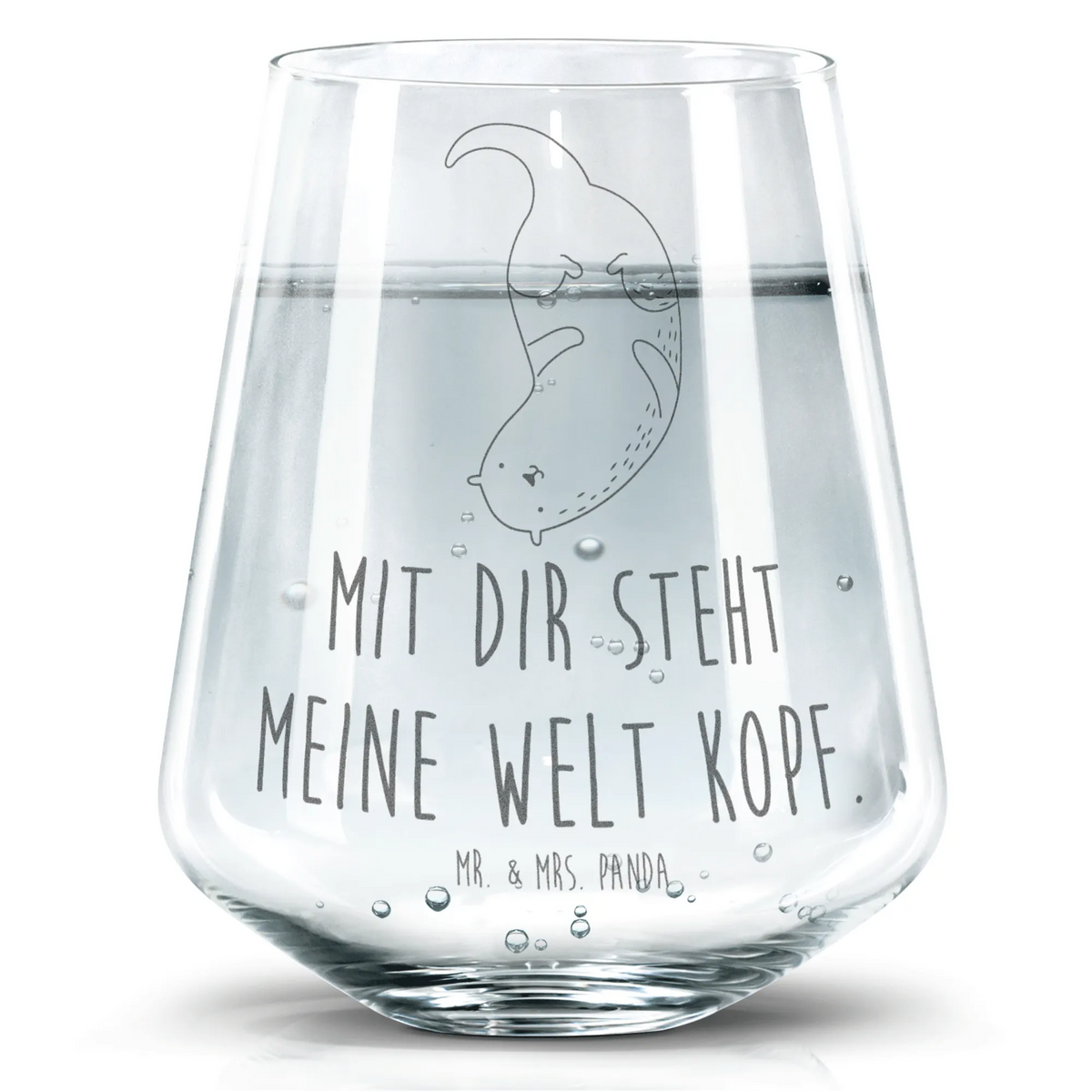 Trinkglas Otter Kopfüber Glasbecher, Wasserglas, getränkebecher, Glas, Saftglas, Designglas, Trinkgefäß, Tumbler Glas, Becherglas, Panda Glas, Geschenkglas, Wasserbecher, Trinkglas, Dekoglas, Limonadenglas, Allzweckglas, Otter, Fischotter, Seeotter, Otter Seeotter See Otter