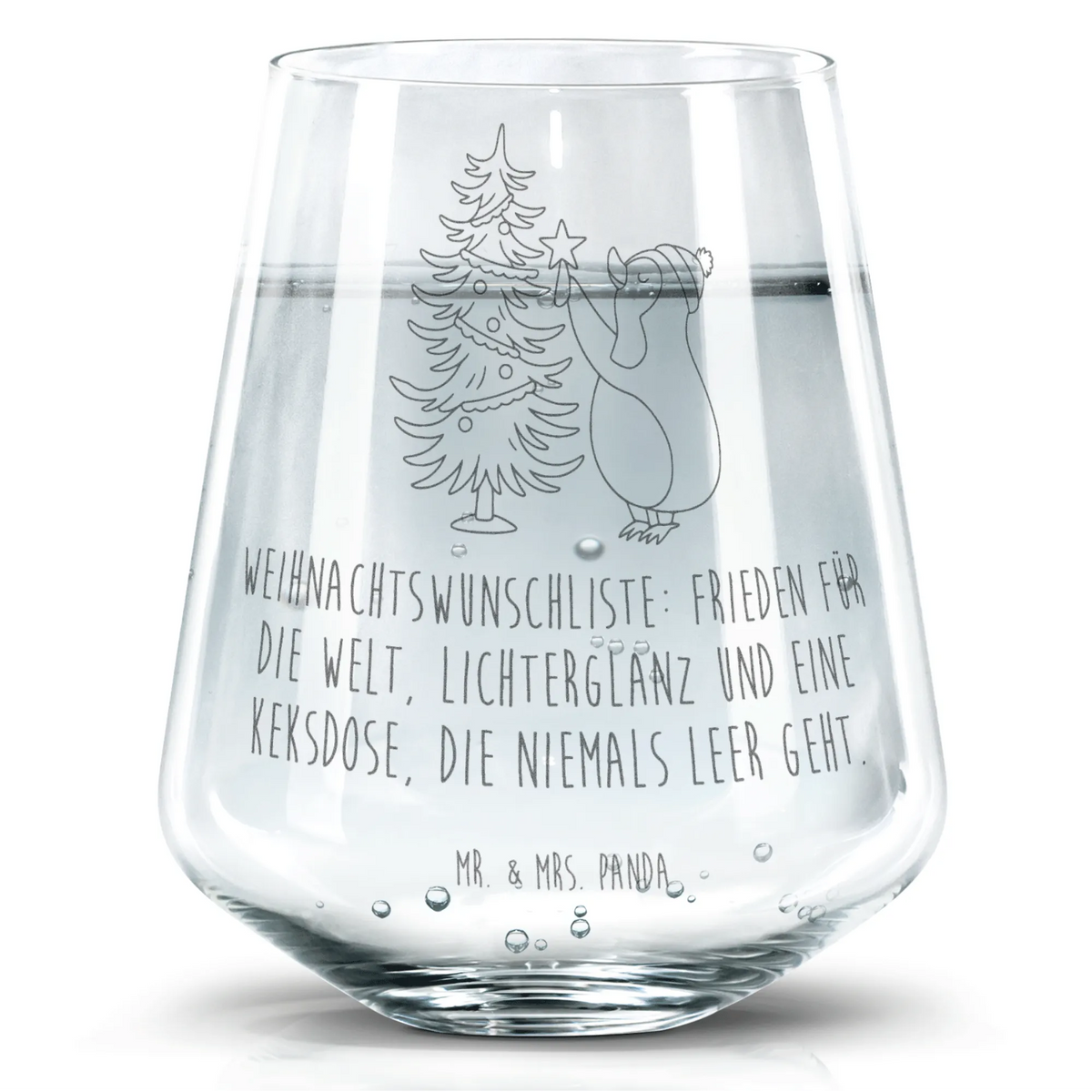Trinkglas Pinguin Weihnachtsbaum Glasbecher, Glas, Allzweckglas, Designglas, Trinkglas, Trinkgefäß, Panda Glas, Tumbler Glas, Wasserbecher, Saftglas, getränkebecher, Wasserglas, Limonadenglas, Becherglas, Geschenkglas, Dekoglas, Weihnachten, Winter, Weihnachtsdeko, Nikolaus, Advent, Heiligabend, Wintermotiv, Pinguin