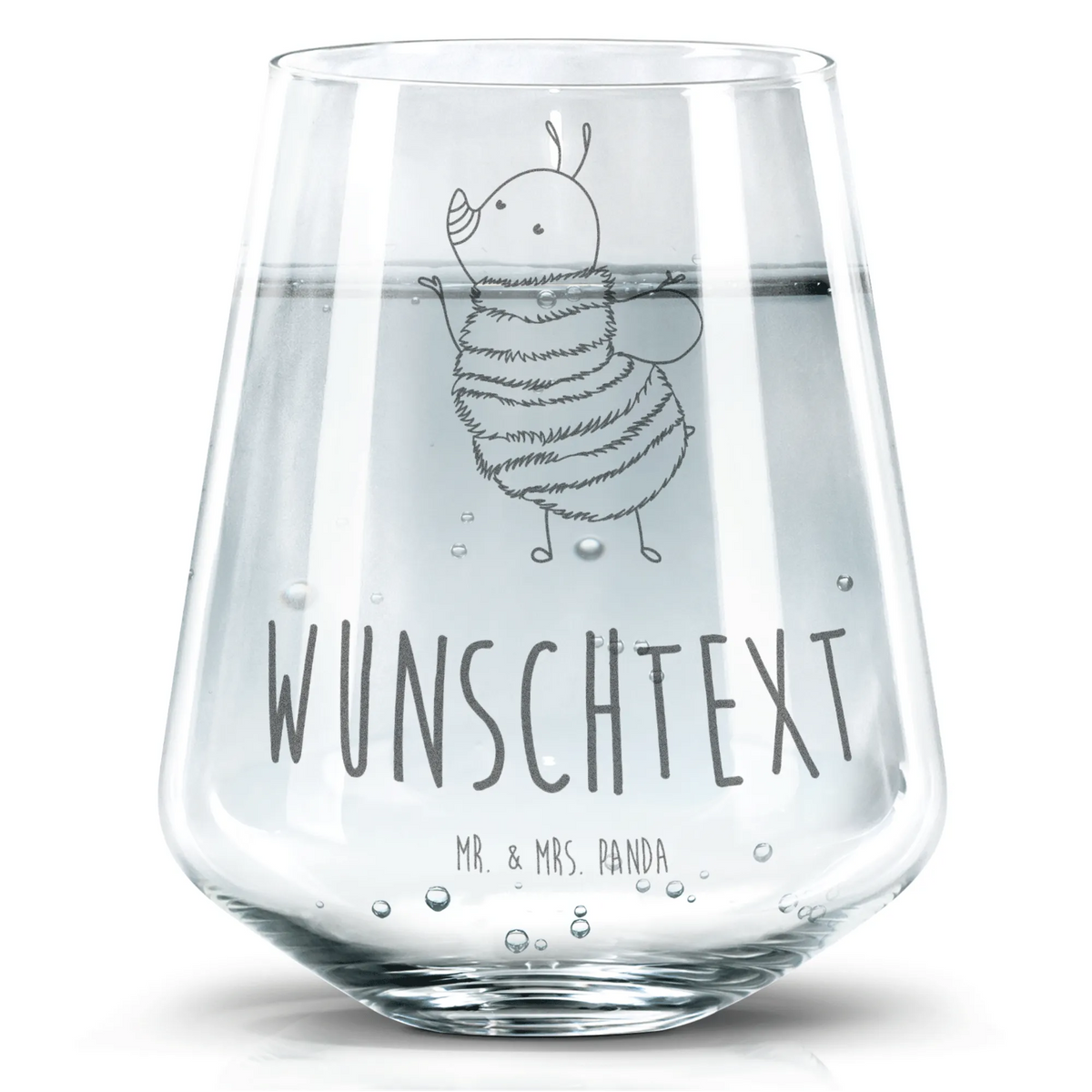 Personalized Drinking Glass bumblebee fluffy card, gift ideas, gifts, small animals, cute, cute animal motives, hand drawn, funny sayings, good mood, special gifts, animal lover, Nature, Fluffy, Flower, Bumblebee