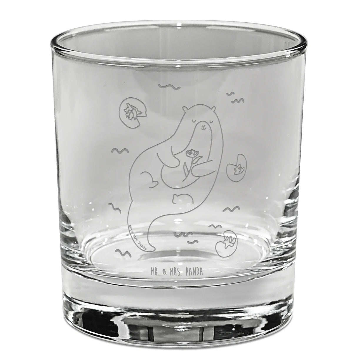 Whiskey Glas Otter Seerose Lowball Glas, Whiskey Becher, Tumbler, Tumbler Glas, Whiskeyglas, Spirituosenglas, Whiskyglas, Scotch Glas, eiswürfelglas, Bourbon Glas, Old Fashioned Glas, Rocks Glas, Whisky Tumbler, Gravur Whiskyglas, Whiskey Tumbler, Whisky Becher, Otter, Fischotter, Seeotter, Otter Seeotter See Otter