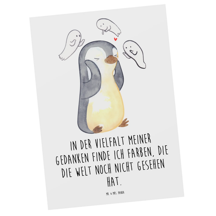 Postkarte Pinguin Schizophrenie