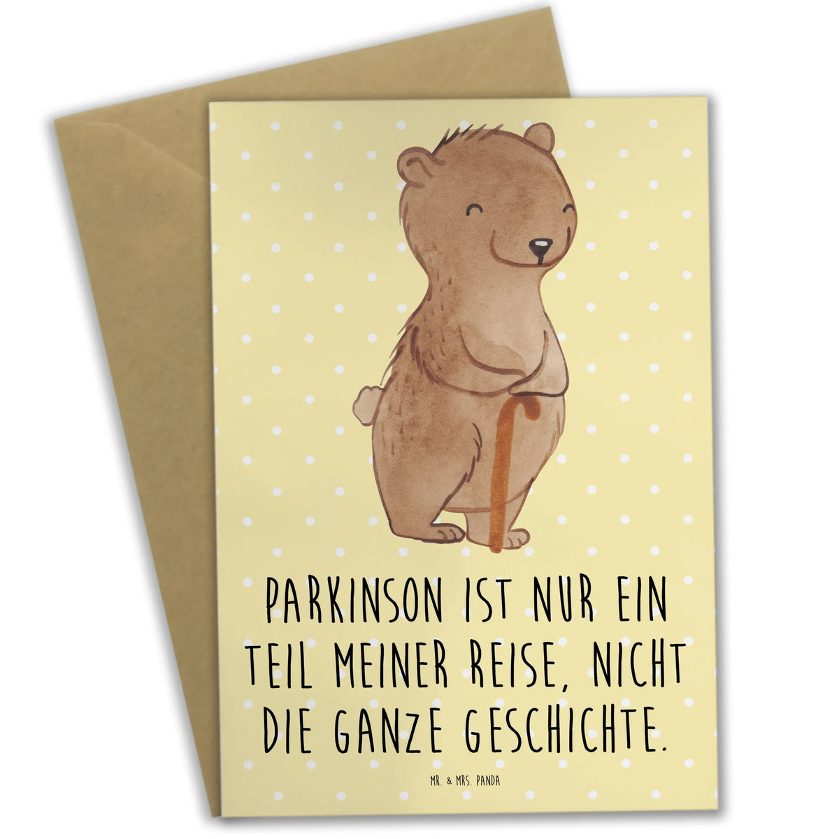 Grußkarte Bär Parkinson babykarte, spruchkarte, firmungskarte, abiturkarte, valentinstagskarte, genesungskarte, Motivkarte, Klappkarte, neujahrskarte, dankeskarten, Beileidskarte, Glückwunschkarte, kommunionskarte, vatertagskarte, jubiläumskarte, osterkarte, glückwunschkarten, Grußkarte, osterkarten, Grußkarten, einladungskarten, hochzeitskarten, weihnachtskarten, Morbus Parkinson, Parkinson, Bär, Neurodegenerative Erkrankung