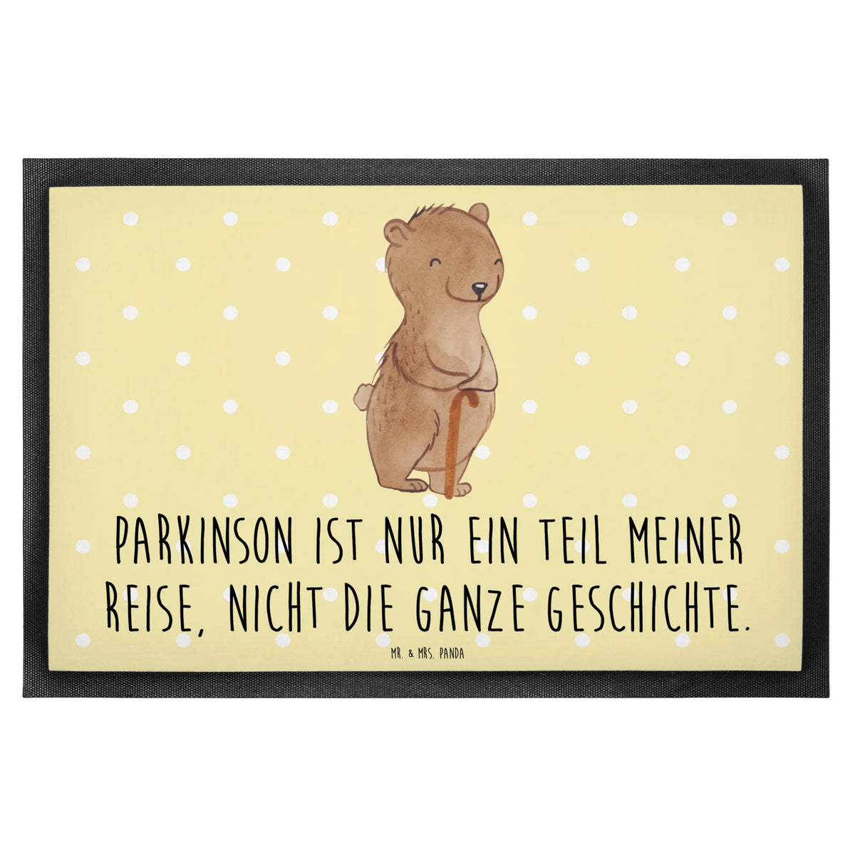 Fußmatte Bär Parkinson Outdoor-Matte, teppichmatte, hausmatte, Fußabtreter, Schuhabstreifer, Schmutzfangmatte, Türvorleger, Sauberlaufmatte, Vorleger, Bodenvorleger, Abtreter, bodenmatte, Schmutzfangteppich, Fußabstreifer, Gummi-Fußmatte, fußmatte, abstreifer, Eingangsteppich, Schmutzfänger, Gummimatte, flurmatte, Abtretmatte, Türmatte, matte haustür, Eingangsmatte, Schmutzmatte, Haustürmatte, außenmatte, Fussmatte, Bär, Neurodegenerative Erkrankung, Morbus Parkinson, Parkinson