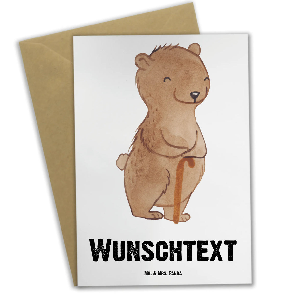 Personalisierte Grußkarte Bär Parkinson Grußkarten Personalisiert, Personalisierte Grußkarte, individuelle grußkarte, grußkarte personalisiert, Personalisierte Klappkarte, Personalisierte Karte, Grußkarte personalisierbar, Parkinson, Morbus Parkinson, Bär, Neurodegenerative Erkrankung