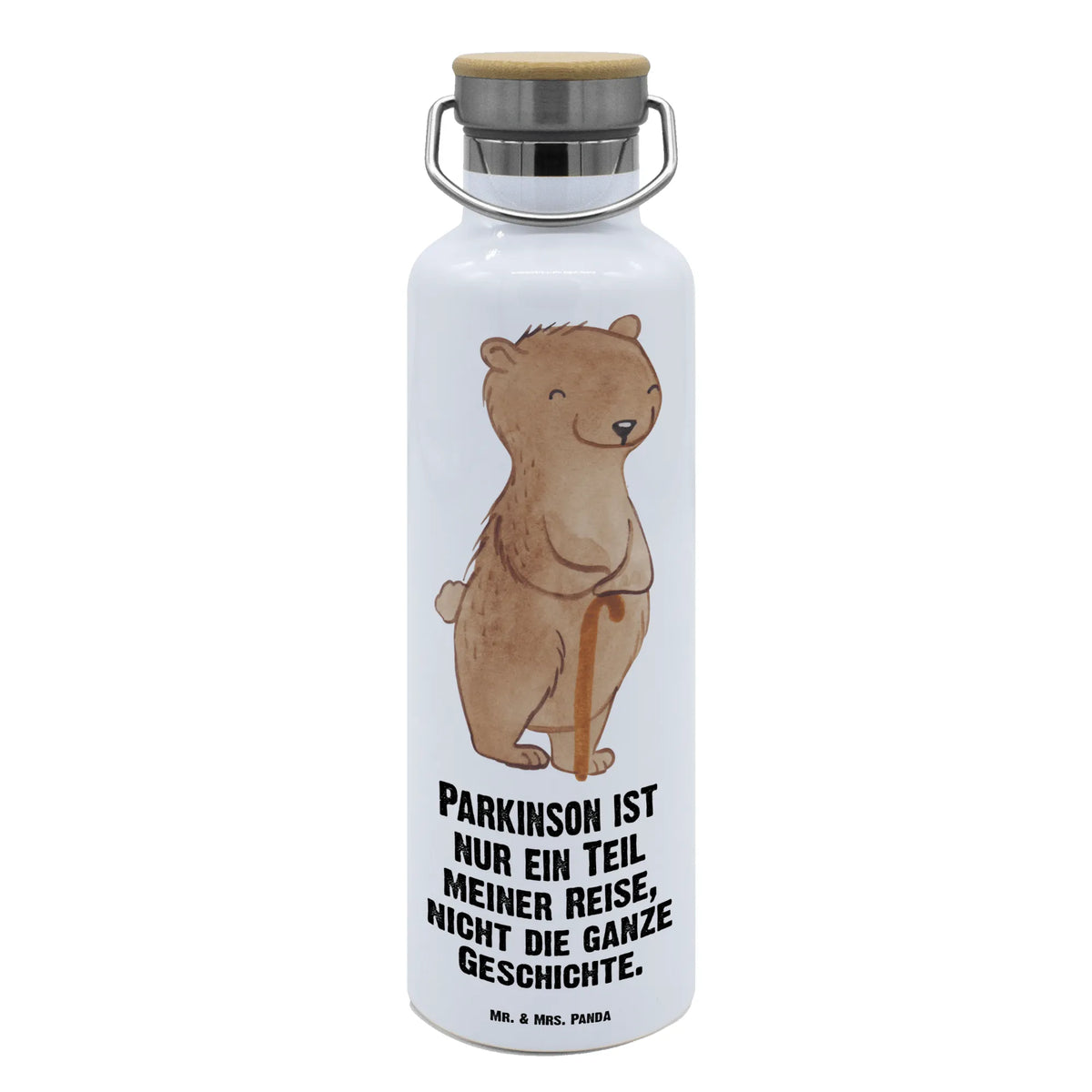 Trinkflasche Bär Parkinson feldflasche, wasser trinkflasche, Trinkflasche Aus Edelstahl, Edelstahlflasche, Isolierte Trinkflasche, metallflasche, große thermosflasche, große wasserflasche, Thermo-Trinkflasche, Wasserflasche, Getränkeflasche, getränkebehälter, Trinkgefäß, große trinkflasche, Trinkflasche, Trinkbehälter, Thermosflasche, thermobottle, thermos trinkflasche, metall trinkflasche, Vakuumflasche, Warmhalteflasche, isolier trinkflasche, Parkinson, Bär, Morbus Parkinson, Neurodegenerative Erkrankung