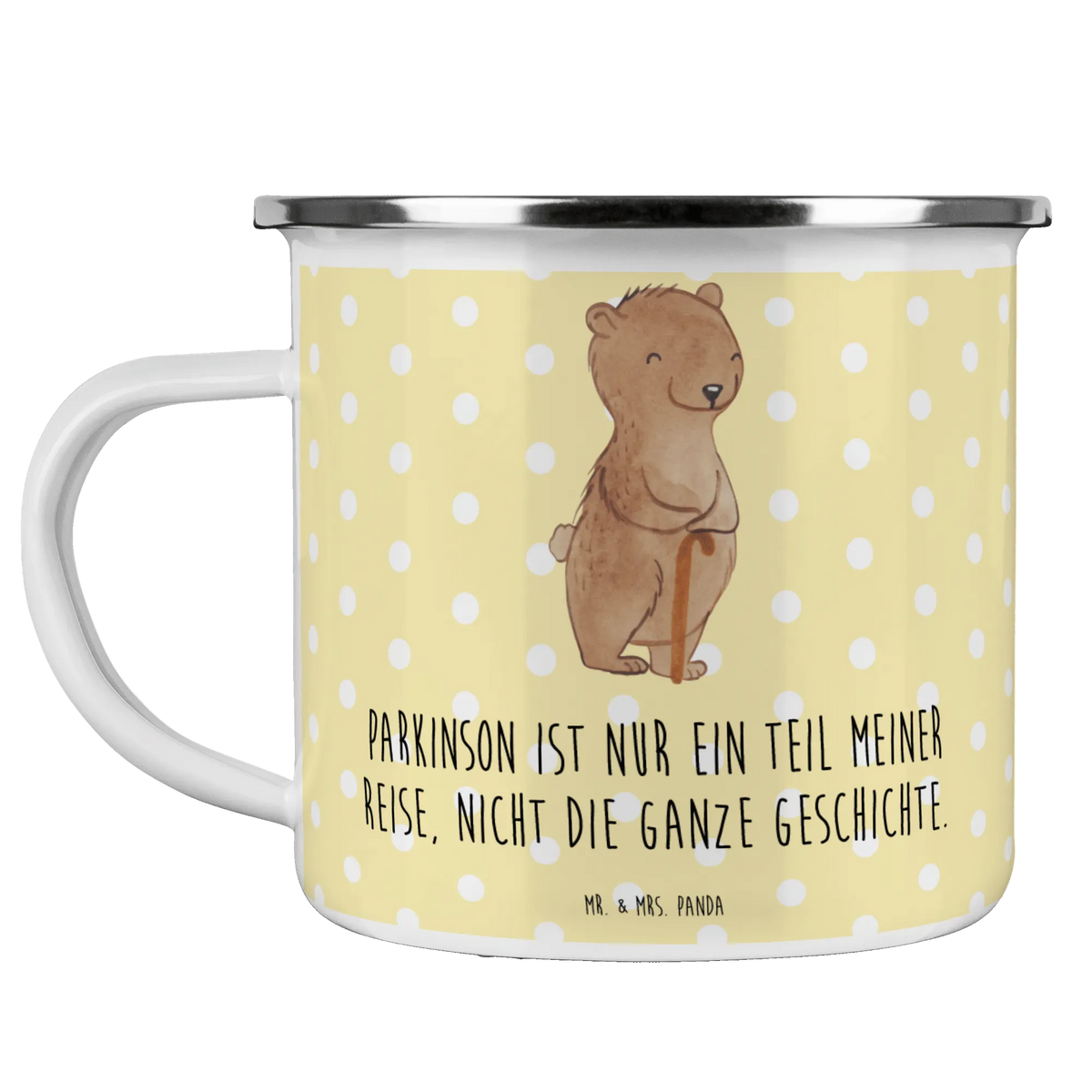Camping Emaille Tasse Bär Parkinson Emaille Tasse, wandertasse, Motivtasse, Tasse Emaille, becher emaille, wanderbecher, outdoortasse, emaillebecher, reisetasse, metallbecher, Pott, Outdoor Becher, Kaffeepott, Emaille Becher, Teebecher, Teetasse, Emailletasse, Campingbecher, Campingtasse, Reisebecher, Outdoor Tasse, blechbecher, Blechtasse, Haferl, Neurodegenerative Erkrankung, Morbus Parkinson, Bär, Parkinson