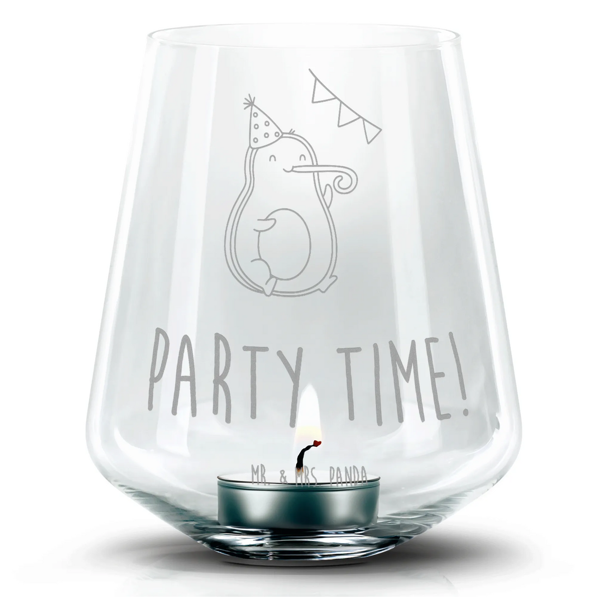 Engraved Wind Light avocado party time vegetables