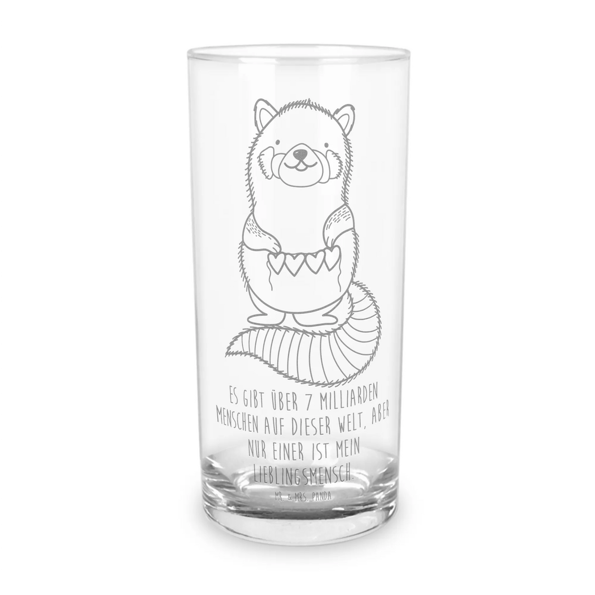 Wasserglas Roter Panda getränkeglas, küchenglas, Tumbler, Partyglas, Glas, Geschenk Glas, Trinkglas, Trinkbecher Glas, Wasserbecher, Geschenkglas, Saftglas, Wasserglas, Alltagsglas, Panda Glas, Cocktailglas, tischglas, haushaltsglas, Glasbecher, Longdrinkglas, Tiere, Tiermotive, Lustige Sprüche, Gute Laune, Liebe, Panda, Lieblingsmensch, Rot, Liebling, Herz
