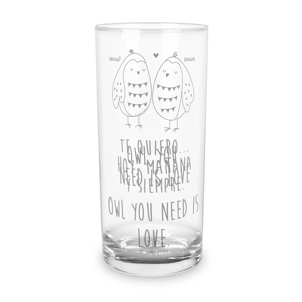 Wasserglas Eulen Liebe Glasbecher, Longdrinkglas, küchenglas, Alltagsglas, Geschenkglas, Tumbler, tischglas, Cocktailglas, Saftglas, Geschenk Glas, Trinkglas, Trinkbecher Glas, Panda Glas, Partyglas, getränkeglas, Glas, Wasserbecher, haushaltsglas, Wasserglas, Eule, Eule Deko, Freund, All You Need Is Love, Wortspiel Lustig, Liebe Spruch, Liebe, Owl, Hochzeit Spruch, Freundin Geschenk