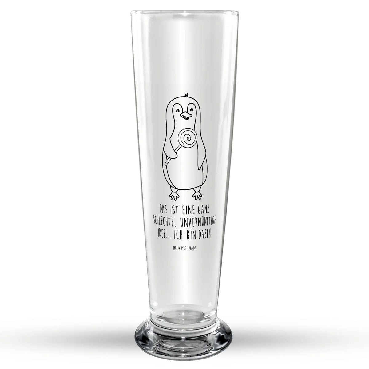 Bierglas Pinguin Lolli Glasbierglas, Bierbecher, Bierglas, Glasbecher, Trinkglas, Bier Glas, Pinguin, Blödsinn, Pinguine, Süßigkeiten, Lolli, Ganove, Gauner, Rebell, Spruch, Rabauke