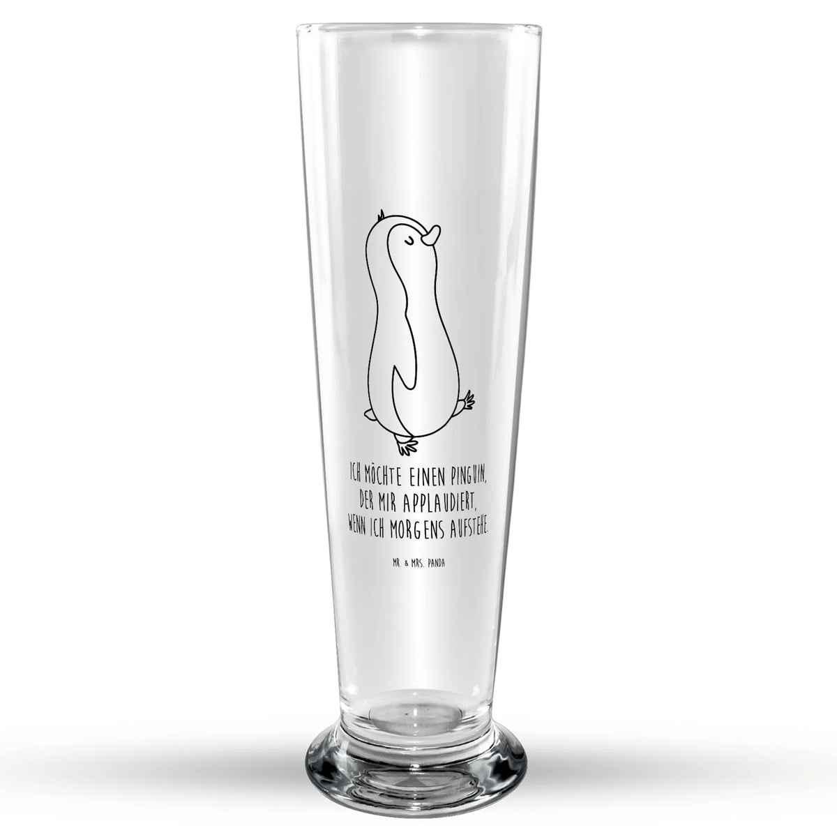 Bierglas Pinguin marschieren Glasbierglas, Bier Glas, Glasbecher, Trinkglas, Bierbecher, Bierglas, Pinguin, Schwester, Pinguine, Familie, Frühaufsteher, Langschläfer, Bruder