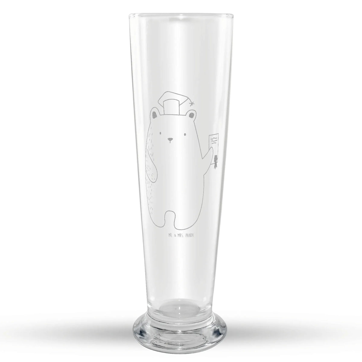 Weizenglas Bär Prüfung Weizenbier Glas, Mr & Mrs Panda Weizenglas, Weißbierglas, Weizen Glas, Bier Glas, Bierglas, Teddy, Bär, Teddybär, Prüfung Bestanden, Abschluss, Prüfungen, Abitur, Zeugnis, Abschlusszeugnis