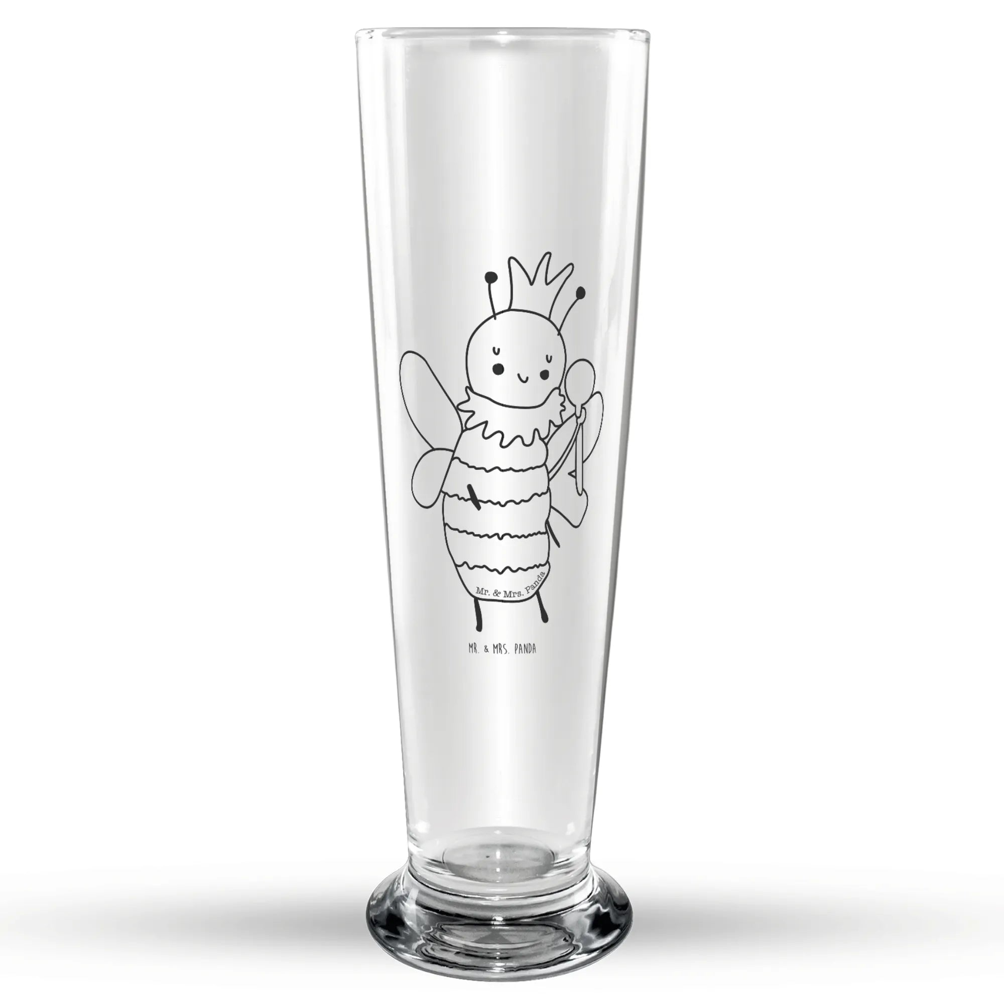 wheat glass bee king Weizen Glas, Bierglas, Bier Glas, Mr & Mrs Panda Weizenglas, Weizenbier Glas, Weißbierglas, Biene, Hummel, Wespe