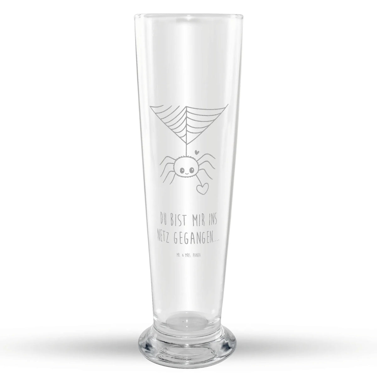 Weizenglas Spinne Agathe Liebe Weizenbier Glas, Weizen Glas, Mr & Mrs Panda Weizenglas, Bier Glas, Bierglas, Weißbierglas, Spinne Agathe, Spinne, Agathe, Videos, Merchandise, Liebesgeschenk, Verliebt, Liebesbeweis, Liebe