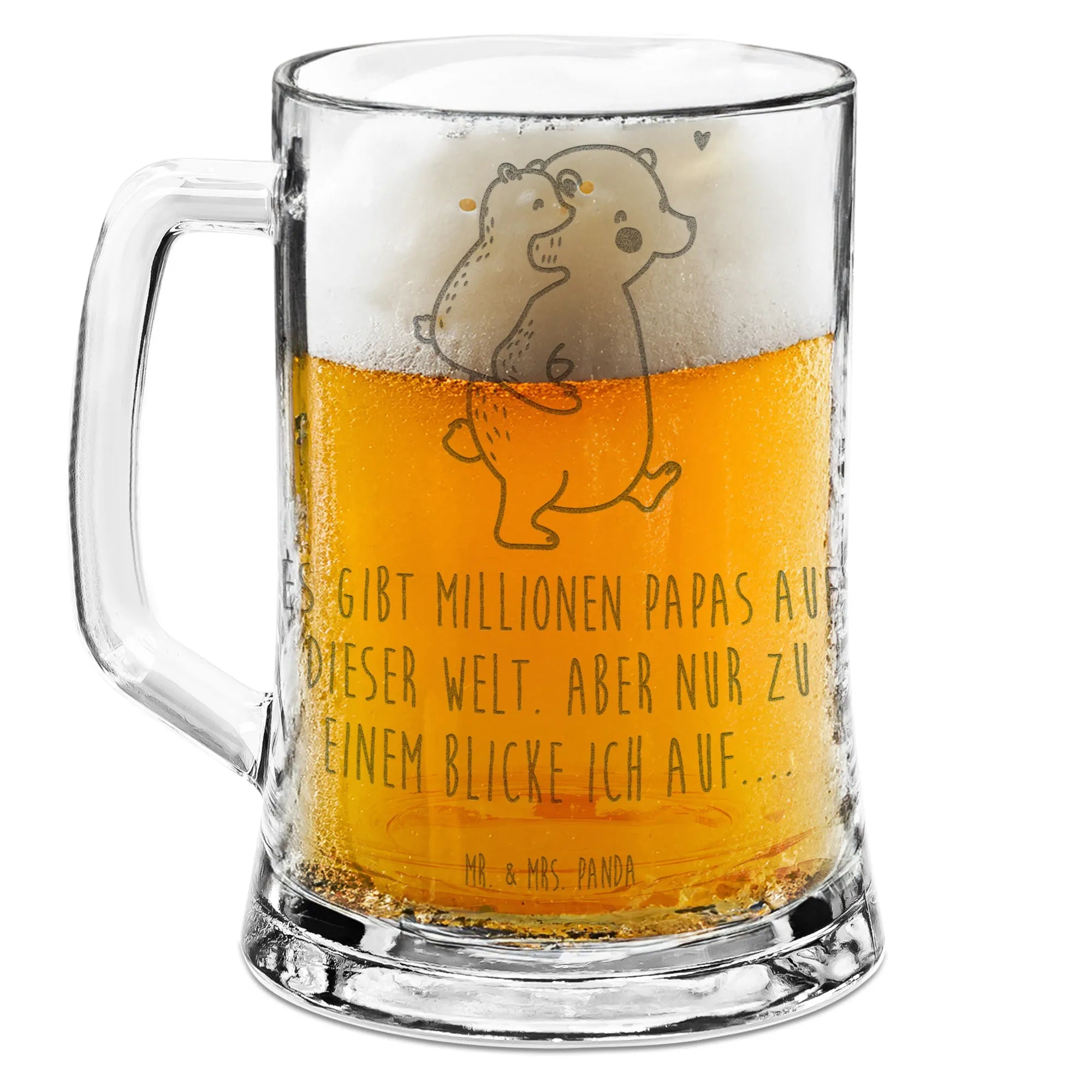 Engraved Beer Mug Papa Bear Family, Father's Day, Mother's Day, brother, sister, Mom, Dad, daddy, father's day, dad, uncle, birthday, present