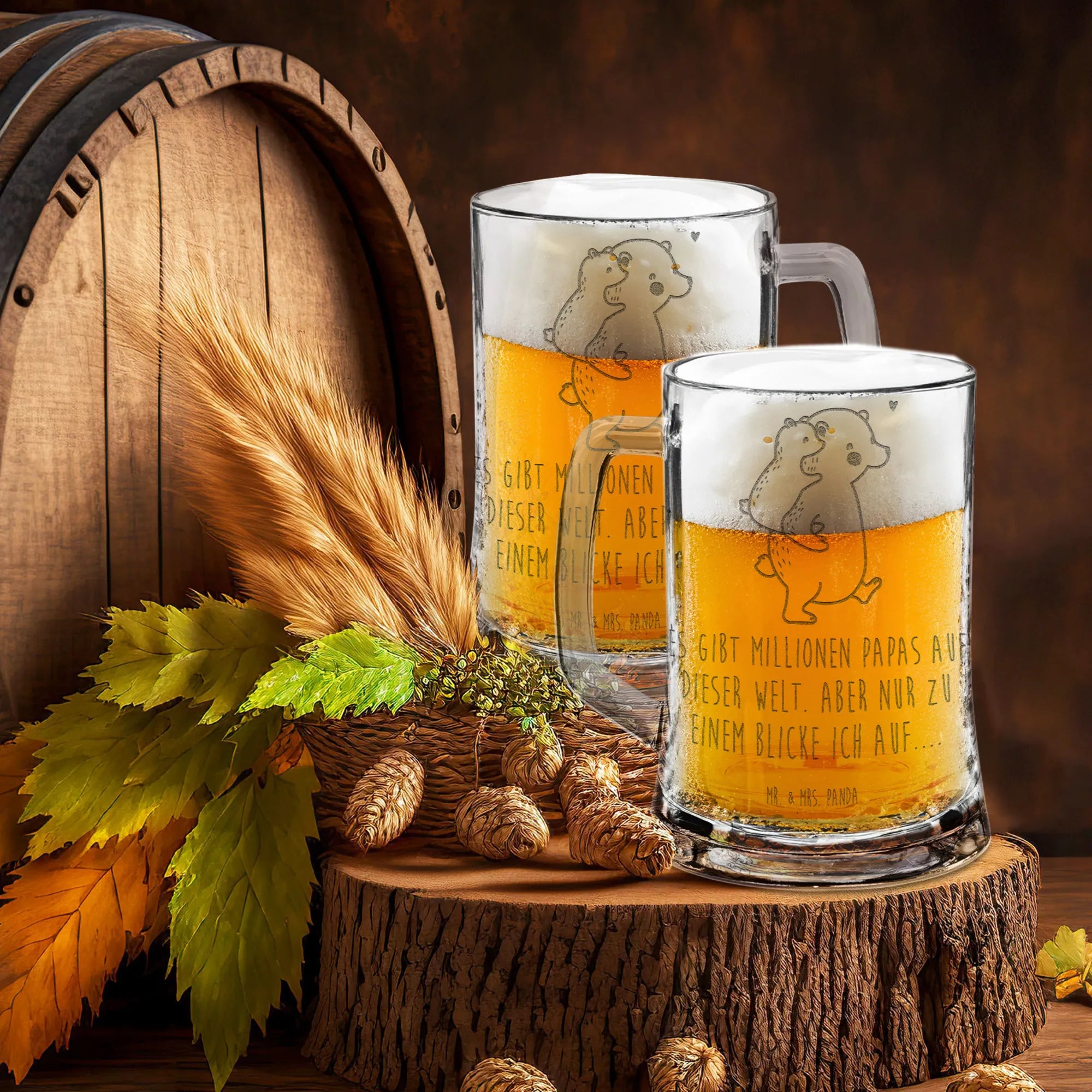 Engraved Beer Mug Papa Bear Family, Father's Day, Mother's Day, brother, sister, Mom, Dad, daddy, father's day, dad, uncle, birthday, present