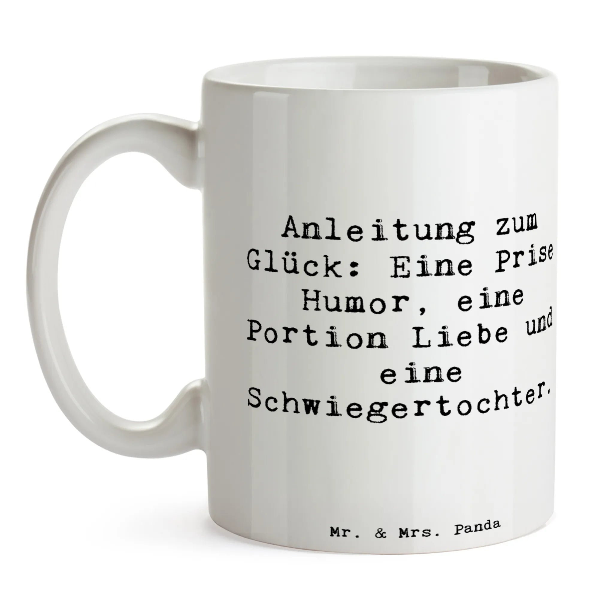 Mug Saying Anleitung zum Glück: Eine Prise Humor, eine Portion Liebe und eine Schwiegertochter. Father's Day, Mother's Day