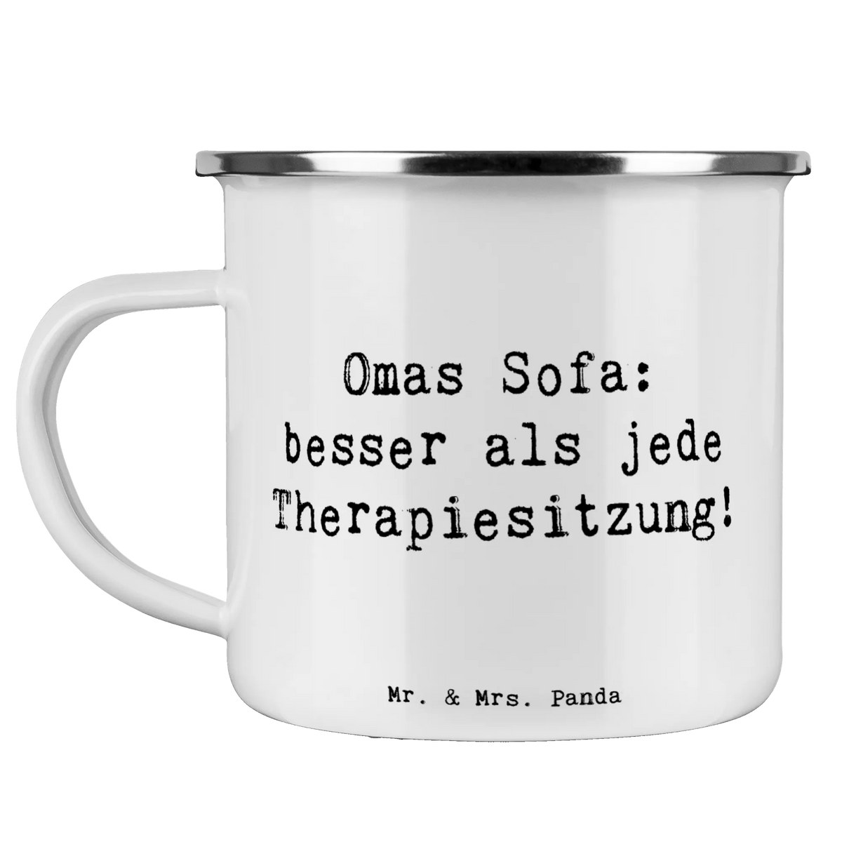 Camping Emaille Tasse Spruch Oma Sofa Motivtasse, Teebecher, Outdoor Tasse, becher emaille, Blechtasse, Outdoor Becher, Haferl, Campingbecher, Emaille Tasse, emaillebecher, Emaille Becher, Emailletasse, Tasse Emaille, Reisebecher, Pott, Teetasse, wandertasse, metallbecher, outdoortasse, Campingtasse, blechbecher, reisetasse, wanderbecher, Kaffeepott, Muttertag, Vatertag, Mama, Papa, Oma, Opa, Familie, Schwester, Bruder