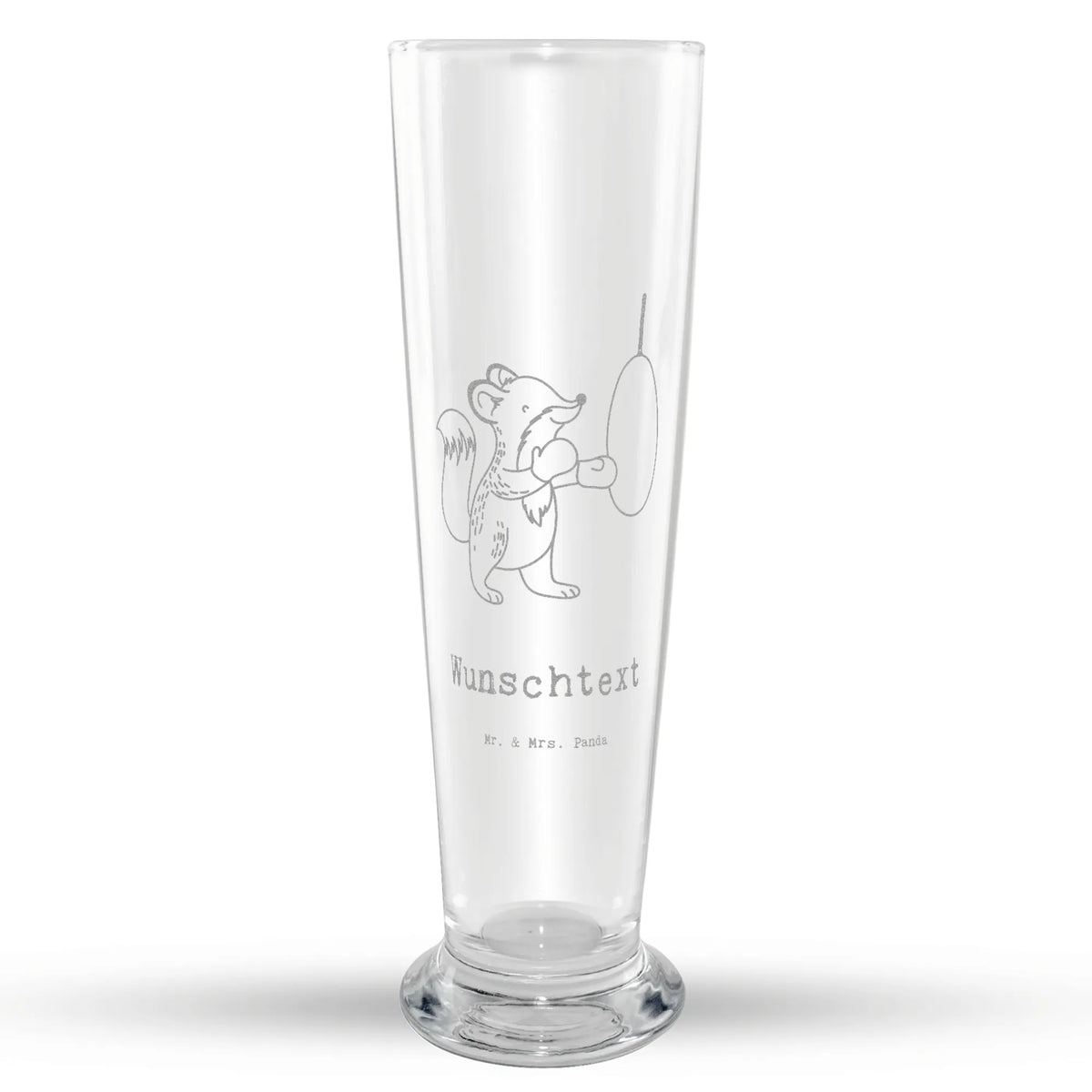 Customizable Wheat Glass Fox boxing Gift, sport, hobby, giving, thank you, award, profit, athlete, boxing training, boxing match, boxing