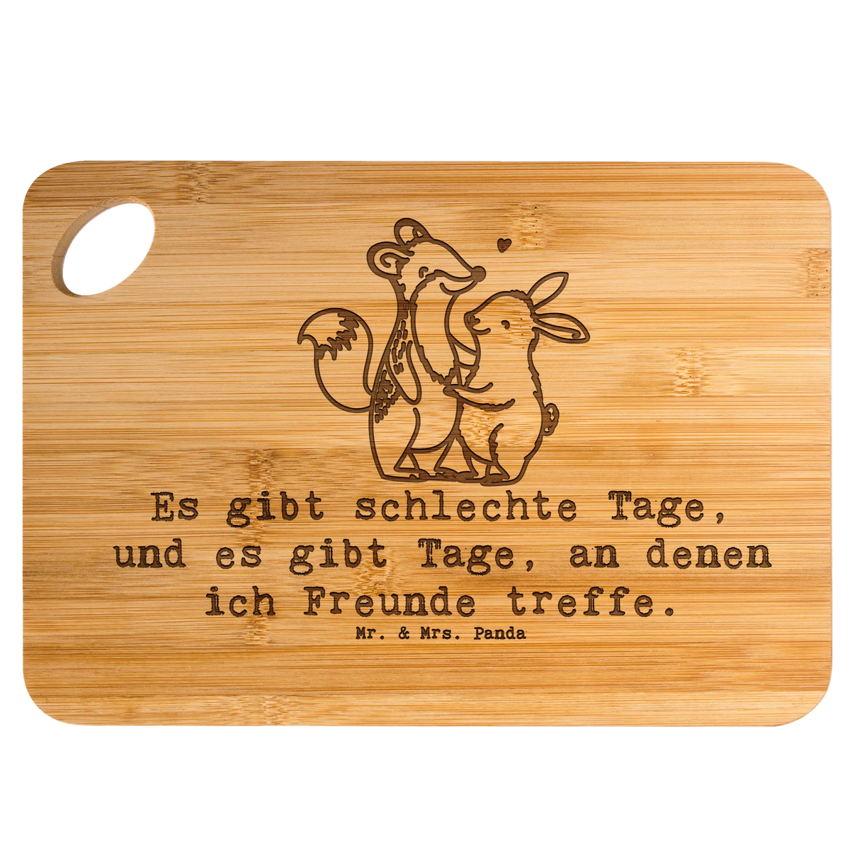 Bamboo chopping board fox rabbit meet friends breakfast board, engraving, cutting block, bamboo, nature, kitchen, dulcimer, robust, solid, breakfast, wood, board, slices, kitchen board, cutting board, carving board, Gift, sport, hobby, giving, thank you, award, profit, athlete, meet friends