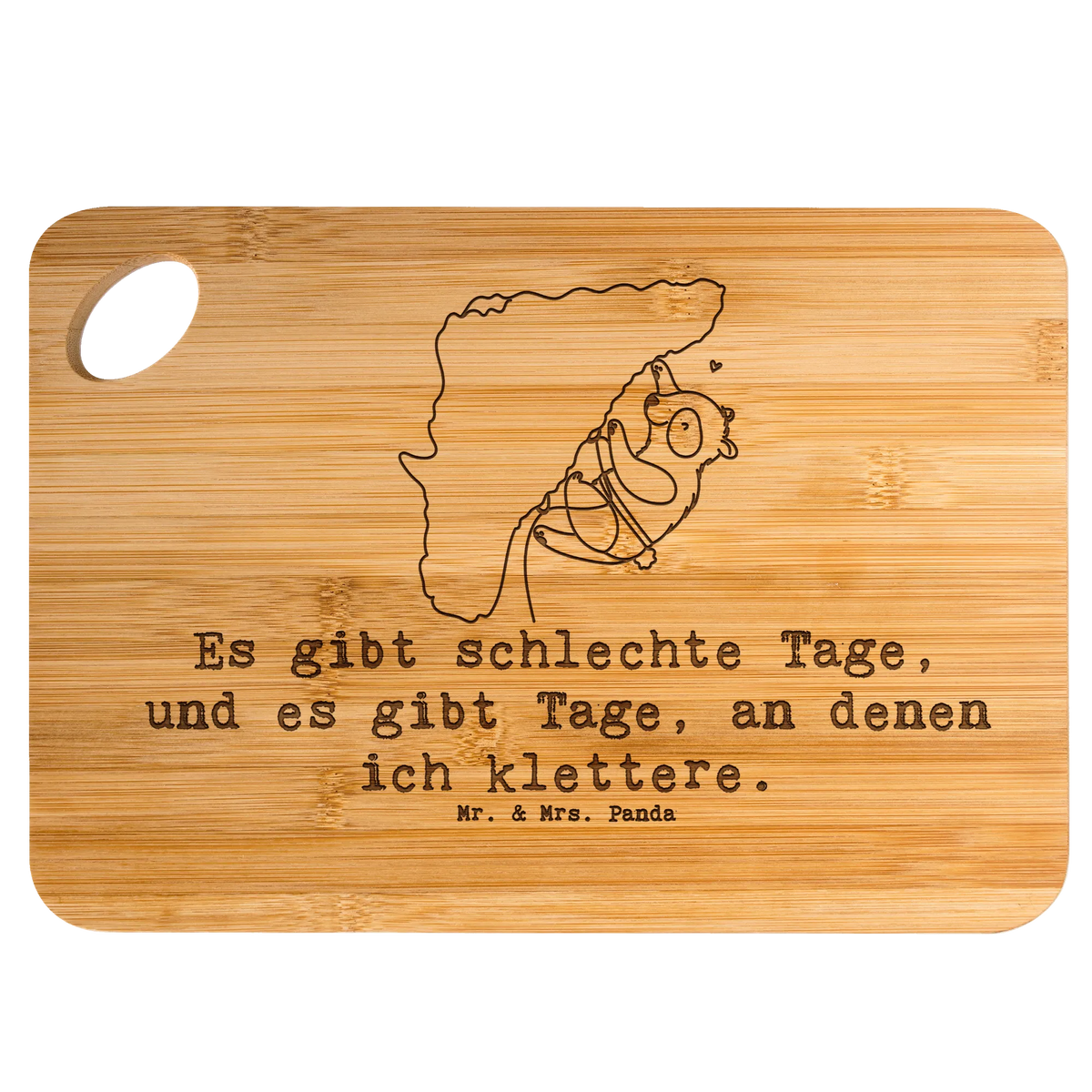 Schneidebrett Panda Klettern