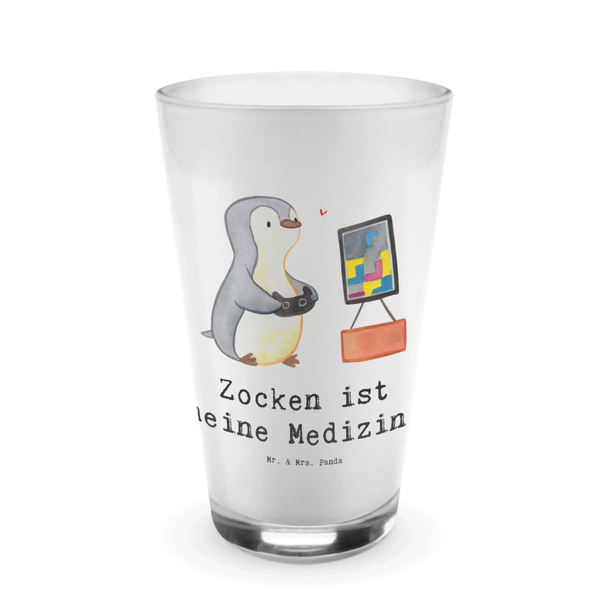 Glas Pinguin Zocken