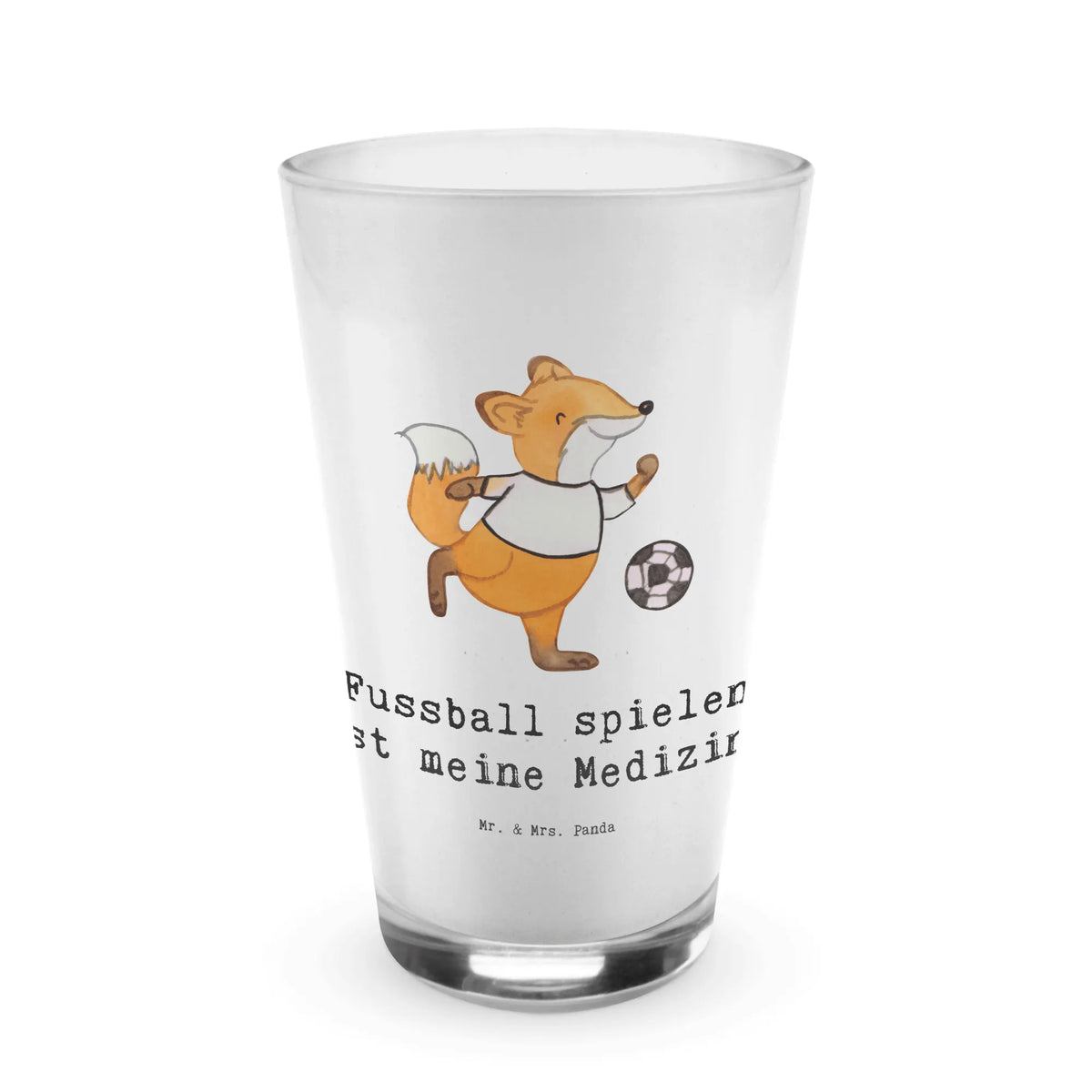 Glas Fuchs Fußball spielen
