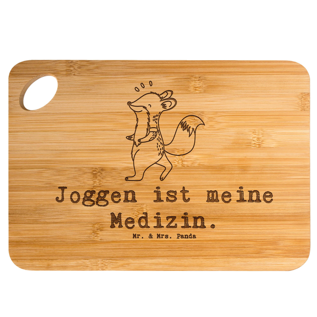 Schneidebrett Fuchs Joggen