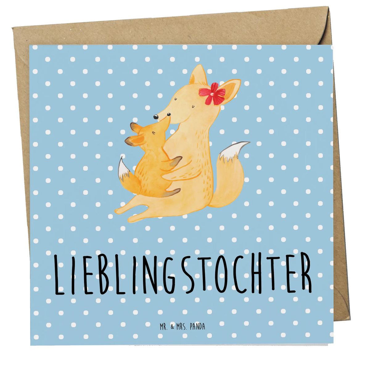 Deluxe Card Fox mummy faltkarte, Grußkarte, Glückwunschkarte, Klappkarte, doppelkarte, anlasskarte, Oma, Opa, Muttertag, Familie, Schwester, Bruder, Vatertag, Mama, Papa, Beste Tochter, Lieblingstochter, Mutter, Geschenk, Tochter