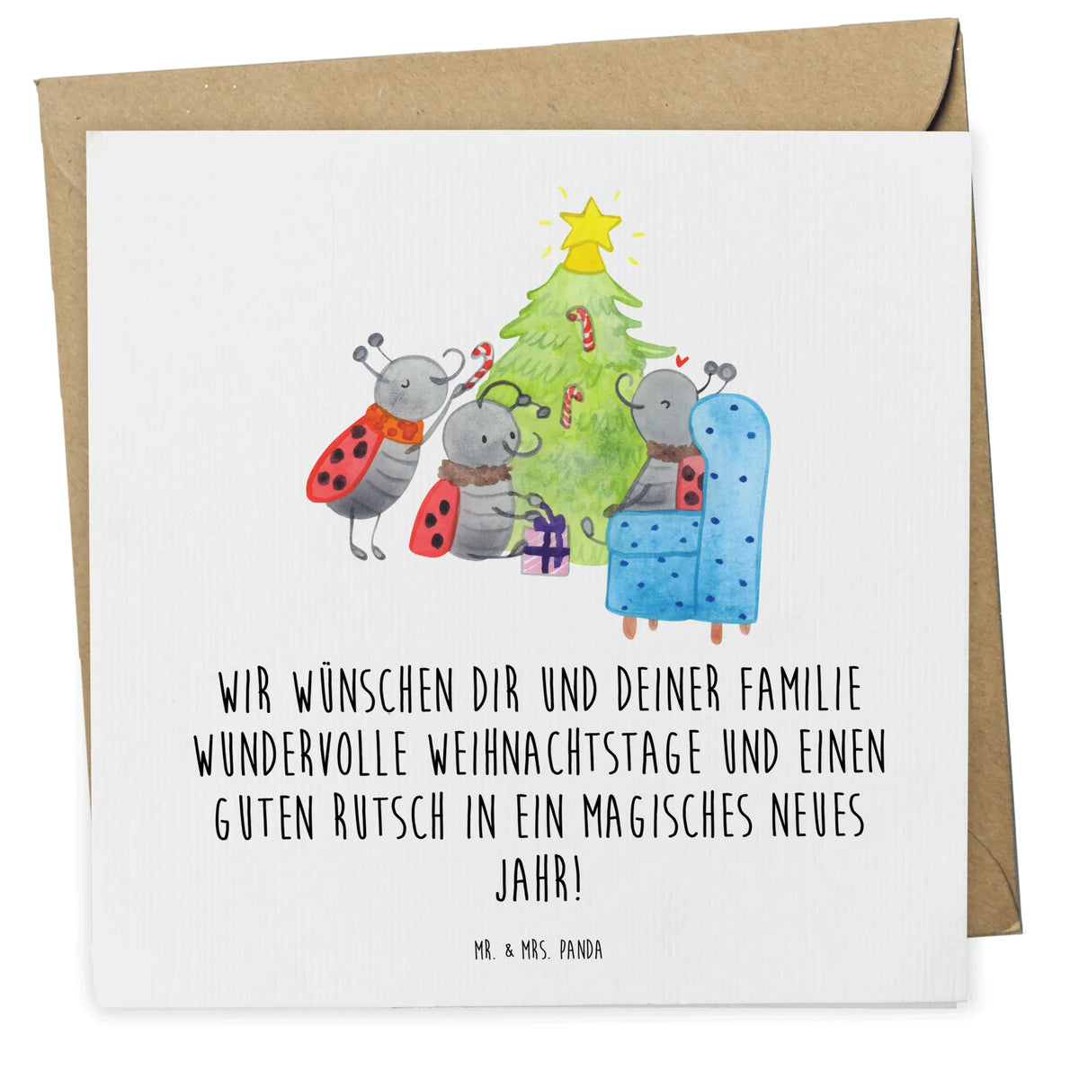 Deluxe Karte Weihnachten Smörle Glückwunschkarte, faltkarte, Grußkarte, anlasskarte, Klappkarte, doppelkarte, Weihnachten, Winter, Weihnachtsdeko, Nikolaus, Advent, Heiligabend, Wintermotiv, Geschenk, Pfefferminzstange, Weihnachtsbaum, Tannennadeln