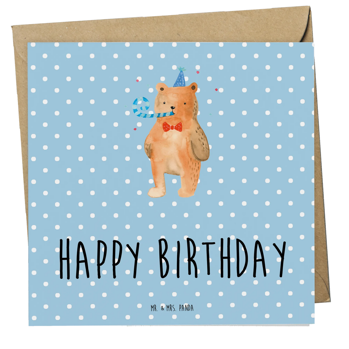 Deluxe Karte Bär Geburtstag doppelkarte, Klappkarte, faltkarte, Grußkarte, Glückwunschkarte, anlasskarte, Teddy, Bär, Teddybär, Happy Birthday, Glückwunsch, Geburtstag, Alles Gute