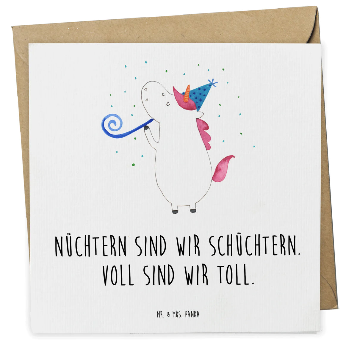Deluxe Karte Einhorn Party anlasskarte, Klappkarte, doppelkarte, Grußkarte, faltkarte, Glückwunschkarte, Unicorn, Einhorn, Einhörner, Einhorn Deko, Konfetti, Fest, Disco, Alkohol, Geburtstag, Feier, Club, Party, Glitzer