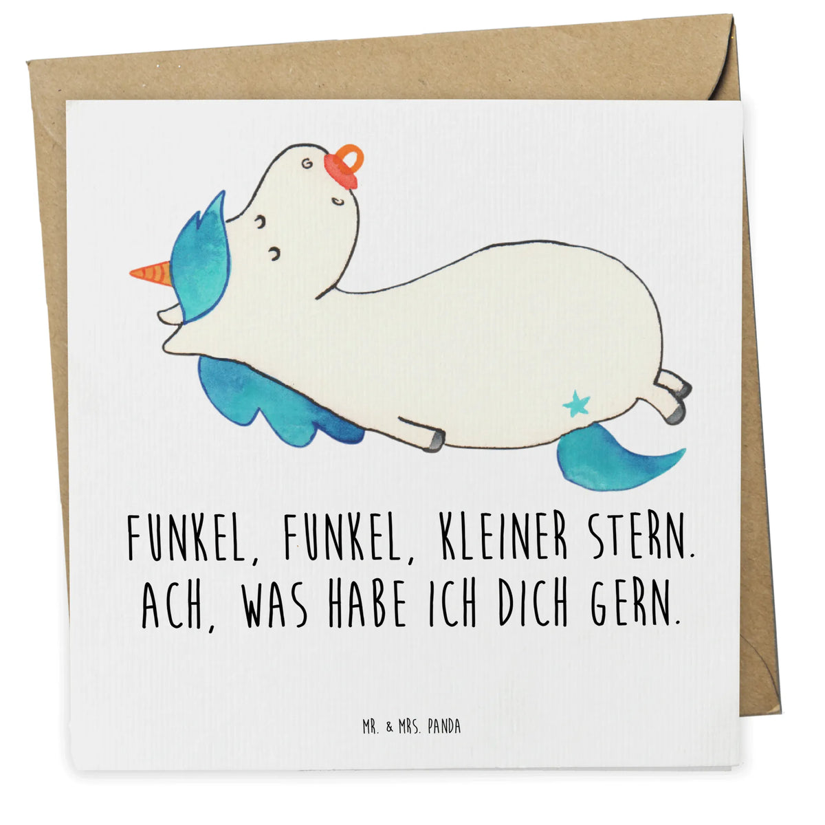 Deluxe Karte Einhorn Schnuller faltkarte, anlasskarte, Klappkarte, Glückwunschkarte, Grußkarte, doppelkarte, Unicorn, Einhorn, Einhörner, Einhorn Deko, Mutter, Geburt, Geschenk Geburt, Mama, Kleinkind, Schnuller, Säugling, Geburtstag, Baby
