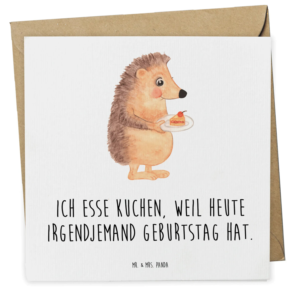 Deluxe Karte Igel Kuchenstück Klappkarte, doppelkarte, Grußkarte, Glückwunschkarte, anlasskarte, faltkarte, Tiere, Lustige Sprüche, Tiermotive, Gute Laune, Kuchen, Igel, Einladung Party, Essen Spruch, Kuchen Backen, Torte, Geburtstagskuchen, Backen Geschenk