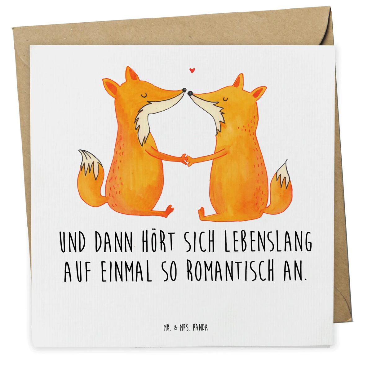 Deluxe Card foxes Love animal lover, foxes, forest wildlife, clever as a fox, couple, husband, marriage, girlfriend, boyfriend, proof of love, wife, fiancée, lovers