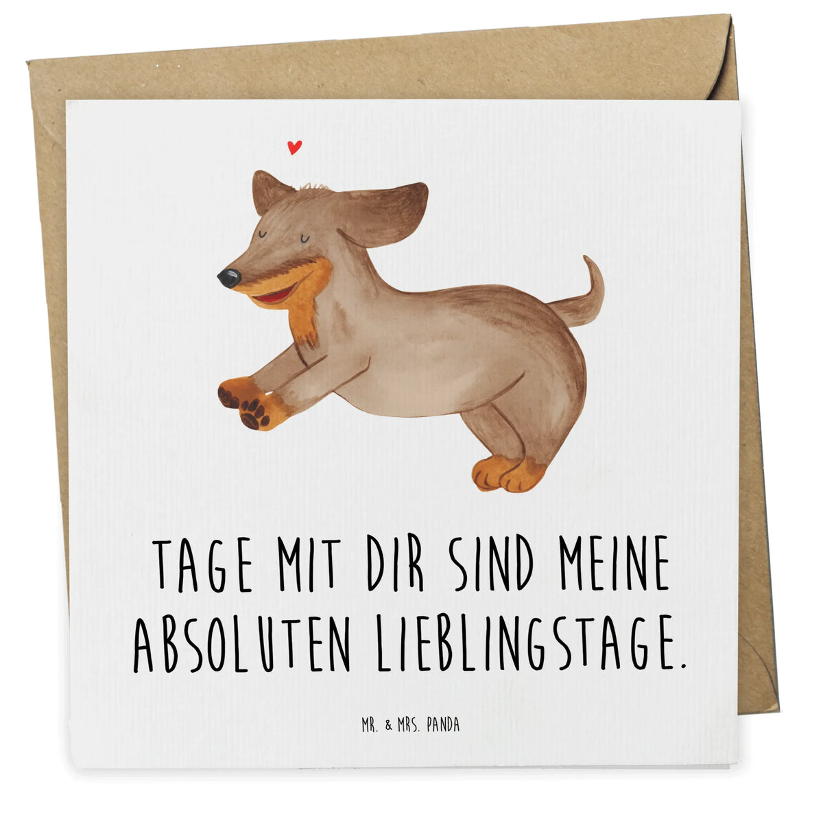 Deluxe Karte Hund Dackel Glückwunschkarte, Grußkarte, anlasskarte, Klappkarte, doppelkarte, faltkarte, Hunderasse, Hundebesitzer, Hund, Hundemotiv, Haustier, Sprüche, Tierliebhaber, Dachshund, Dackel, Hunde, Happy Dog