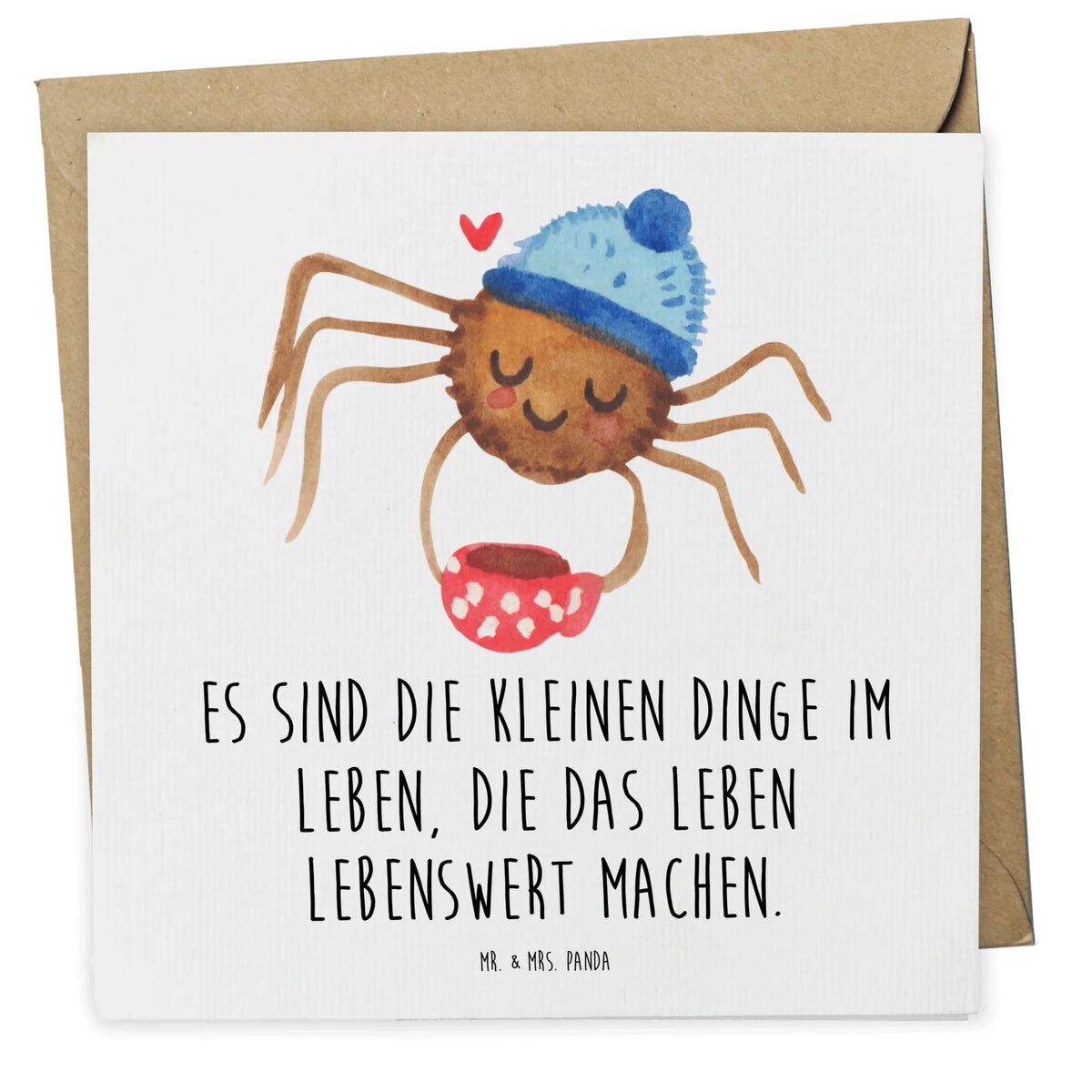 Deluxe Karte Spinne Agathe Kaffee Klappkarte, anlasskarte, Glückwunschkarte, doppelkarte, faltkarte, Grußkarte, Spinne Agathe, Spinne, Agathe, Videos, Merchandise, Kaffee, Weiser Spruch, Lebensweisheiten, Morgen, Morgenmuffel